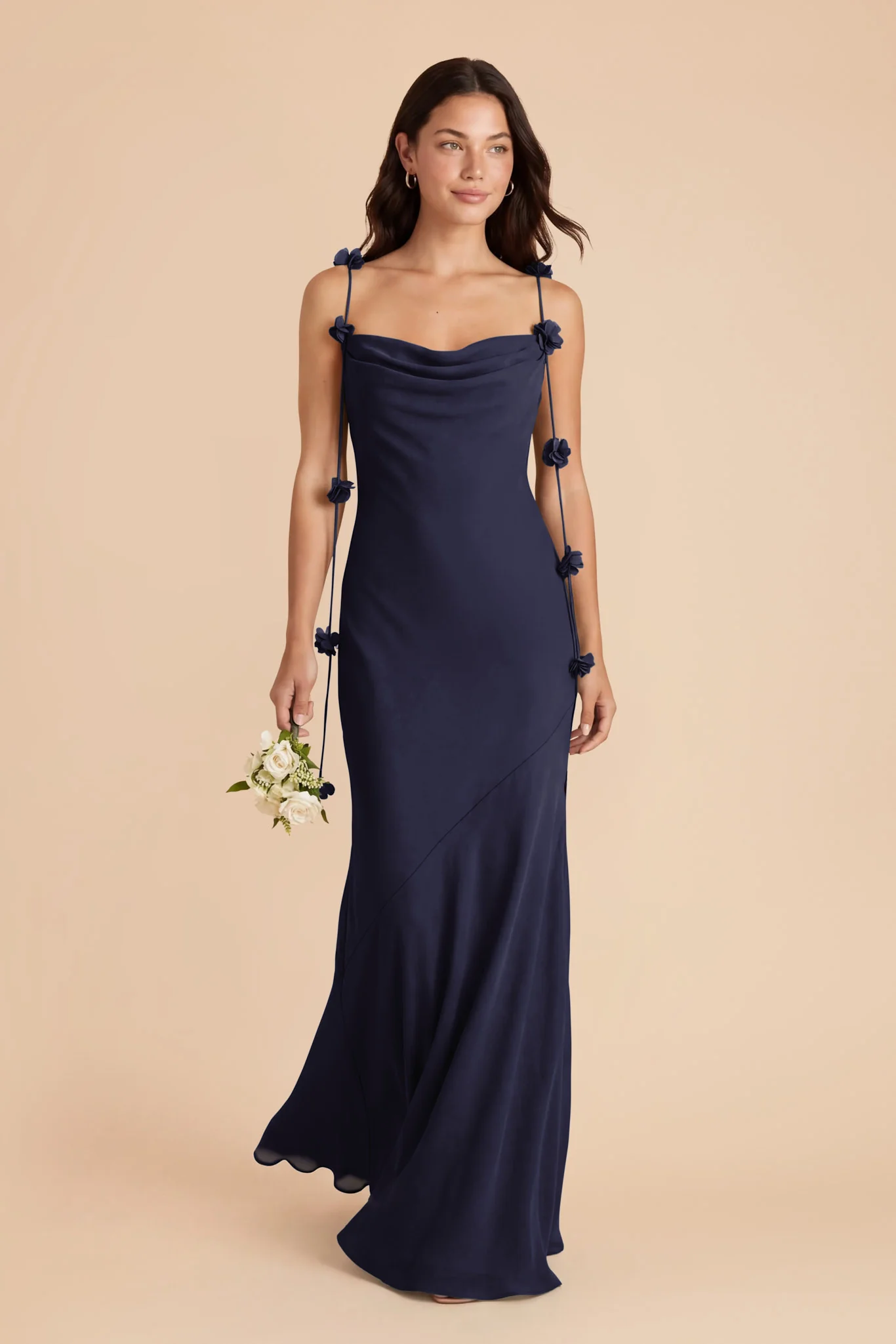 Jessie Chiffon Dress - Navy - Image 3