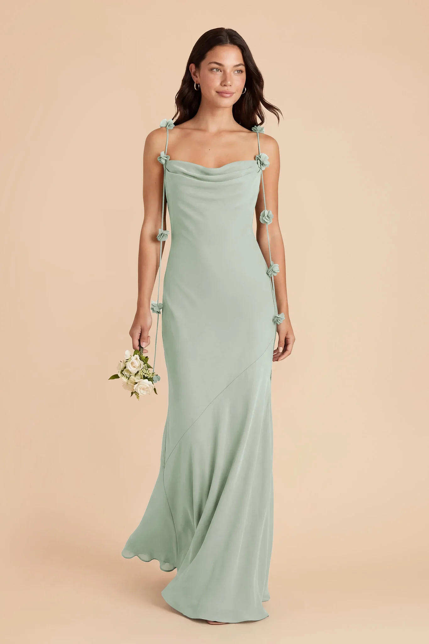 Jessie Chiffon Dress - Sage - Image 3