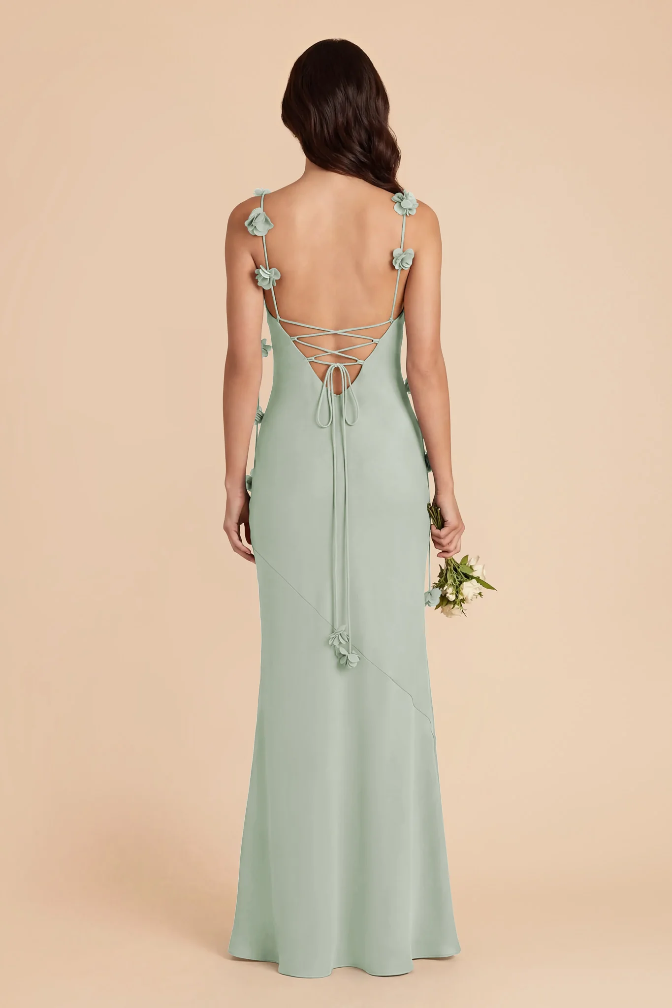 Jessie Chiffon Dress - Sage - Image 4