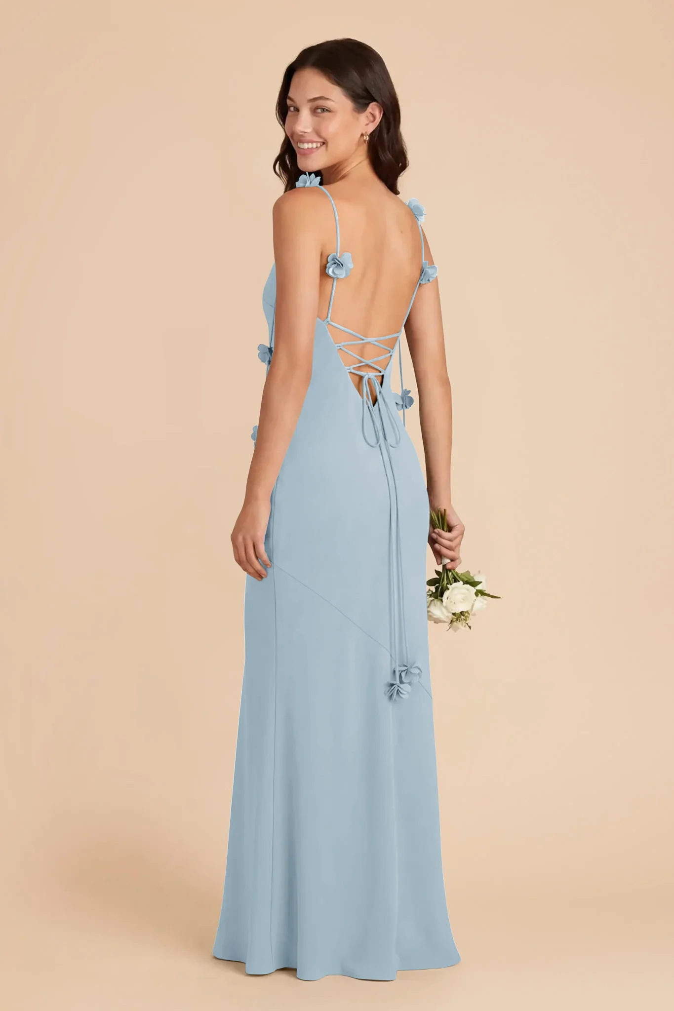 Jessie Chiffon Dress - Sky Blue
