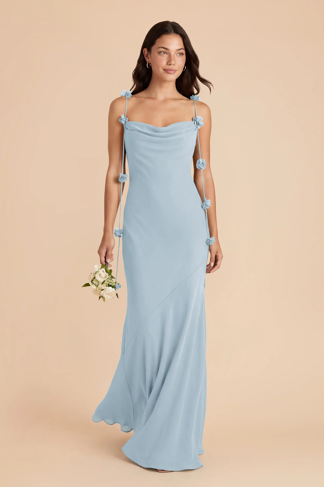 Jessie Chiffon Dress - Sky Blue - Image 3
