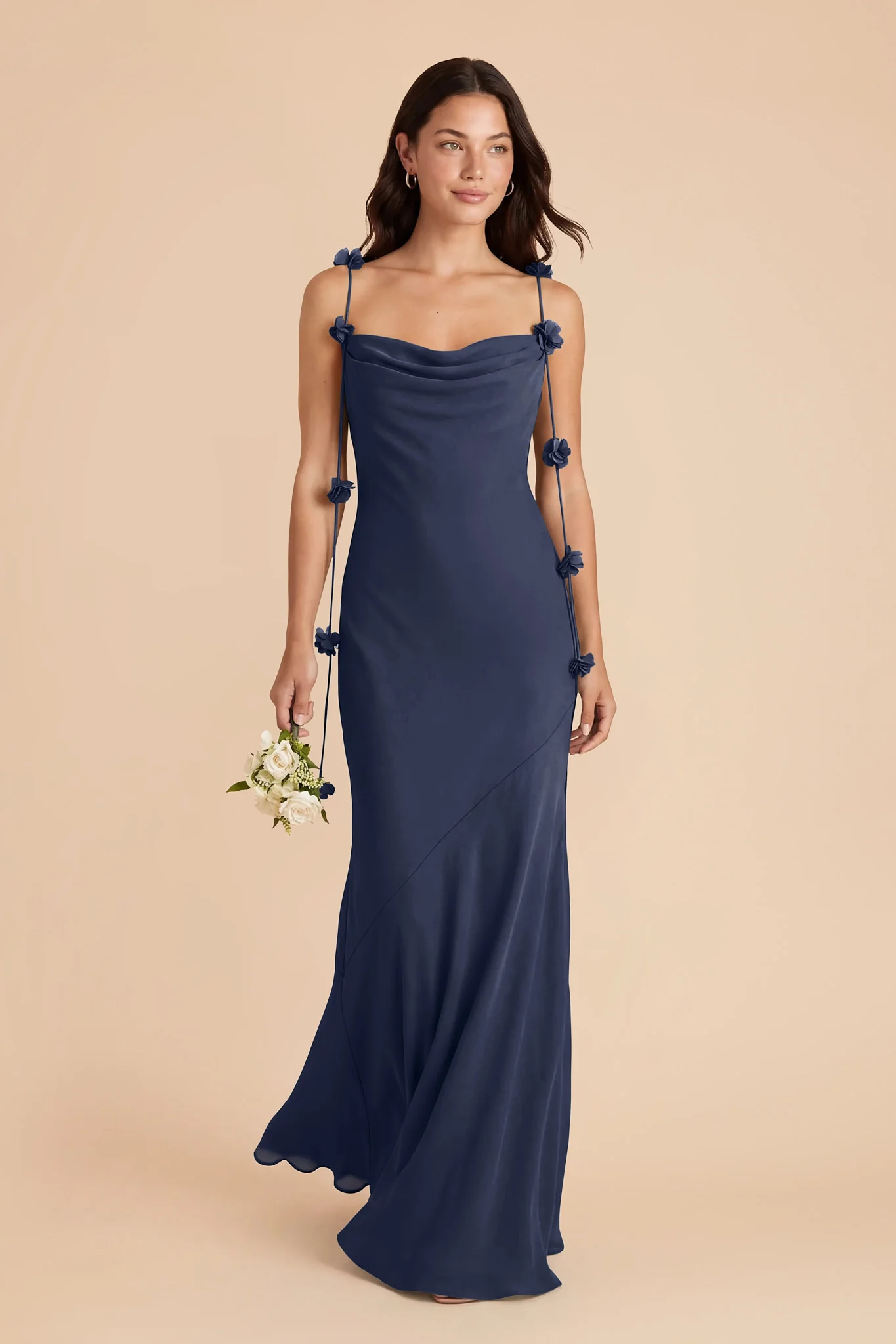 Jessie Chiffon Dress - Slate Blue - Image 3