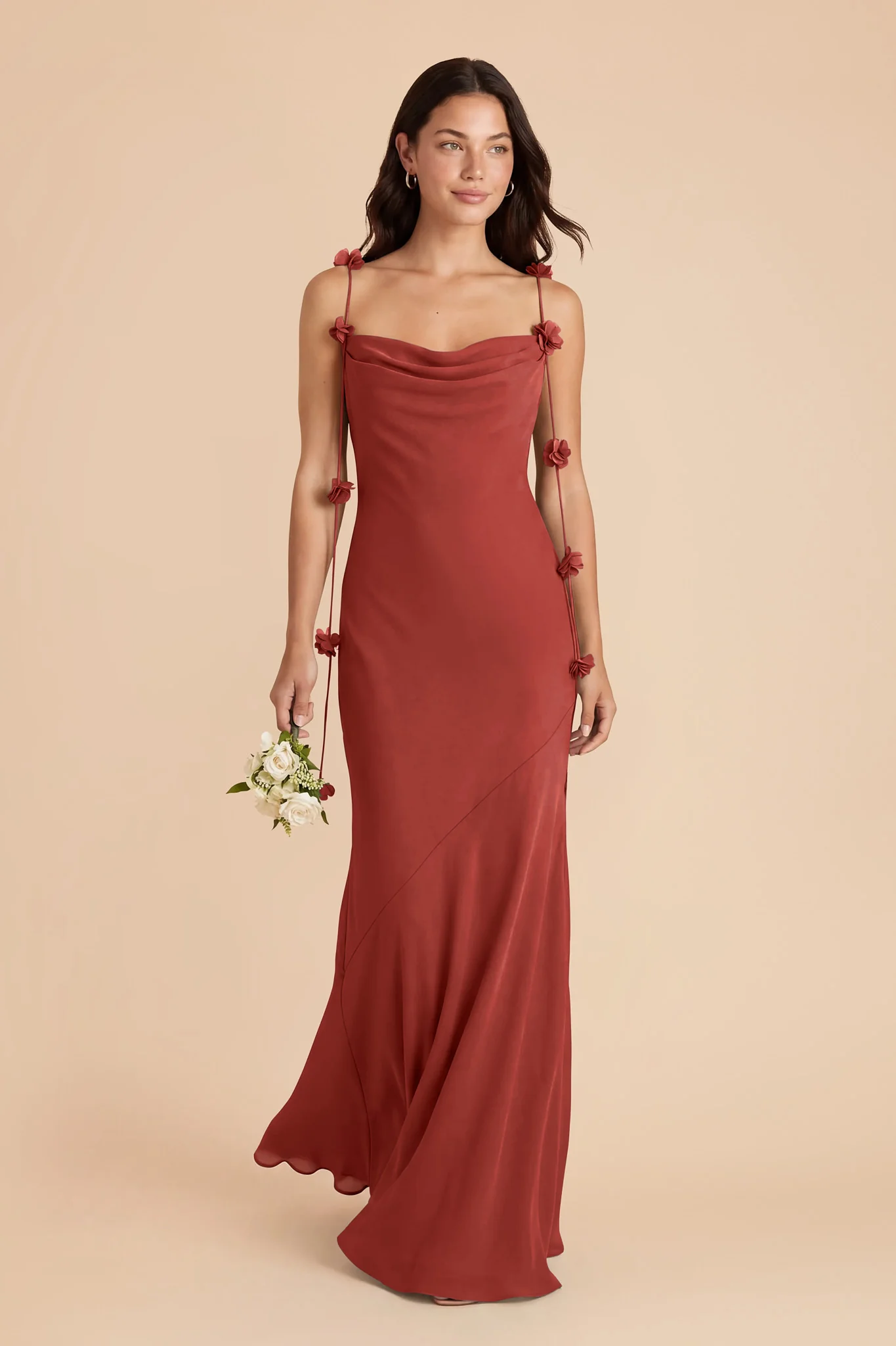 Jessie Chiffon Dress - Spice - Image 3