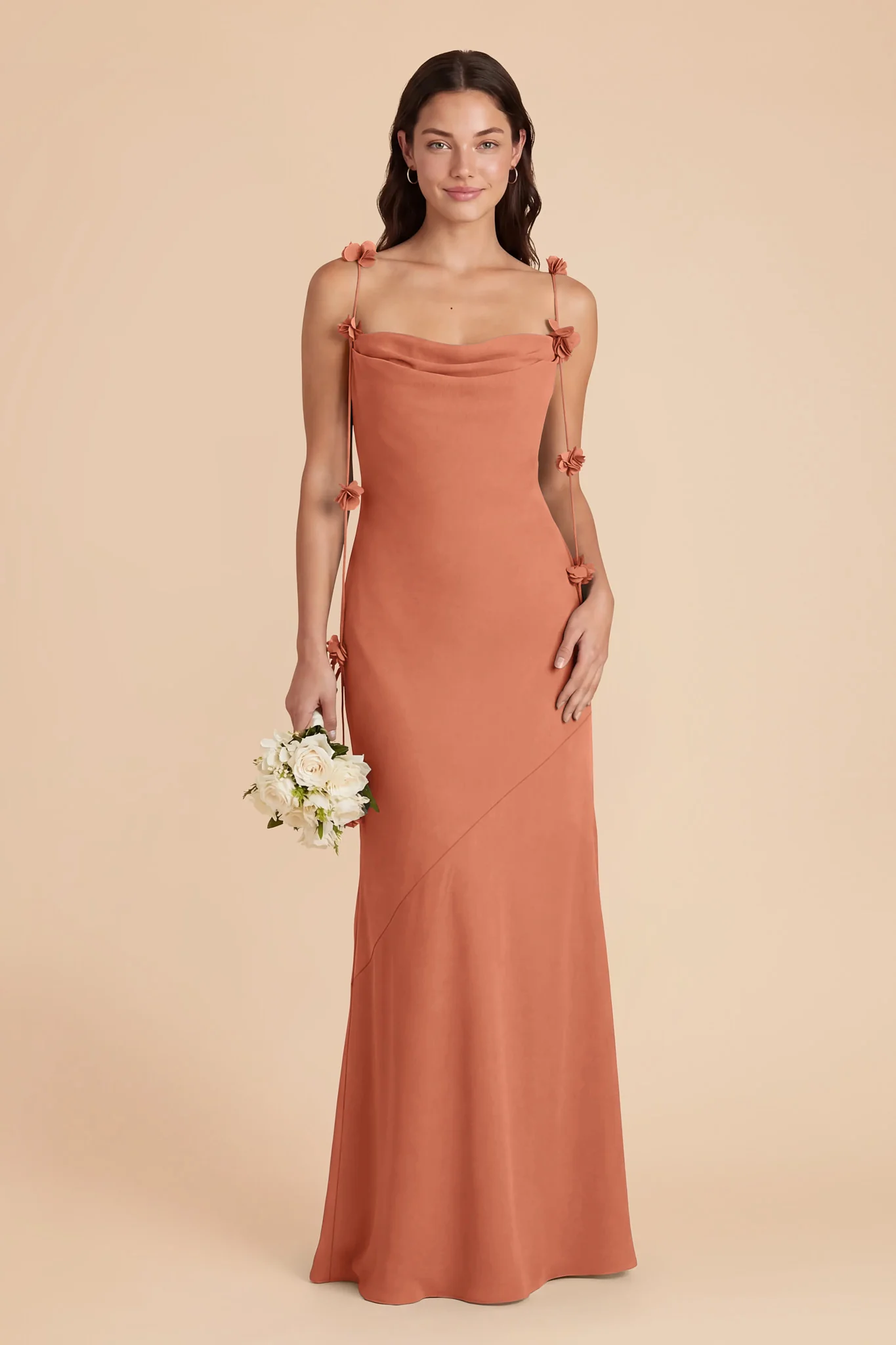 Jessie Chiffon Dress - Terracotta - Image 2