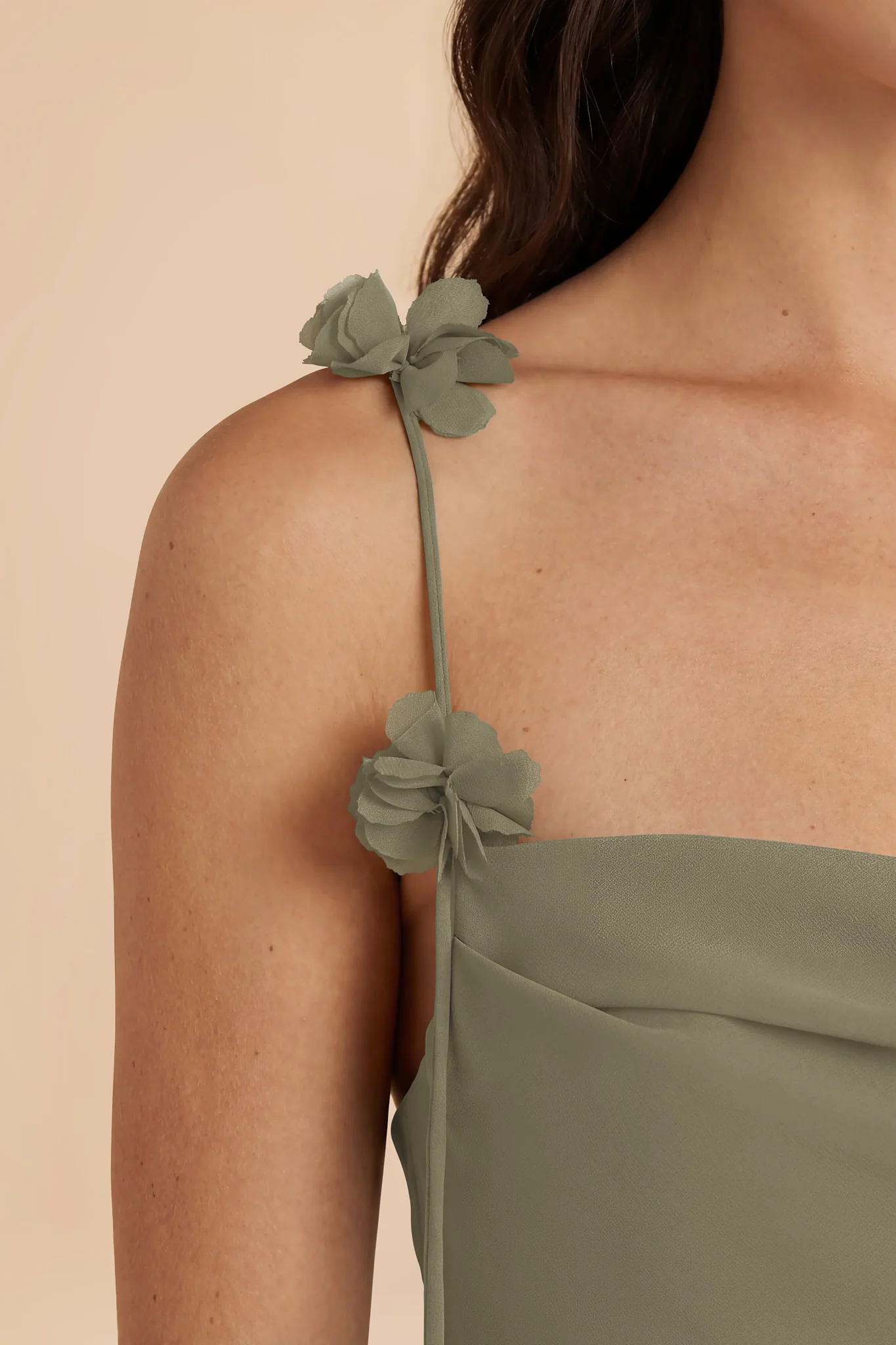 Jessie Chiffon Dress - Thyme - Image 5