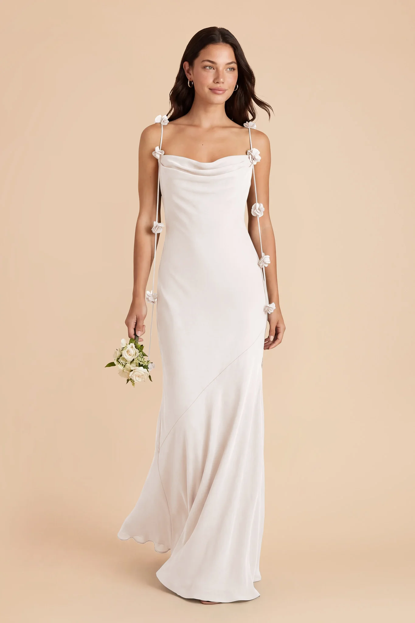 Jessie Chiffon Dress - White - Image 3