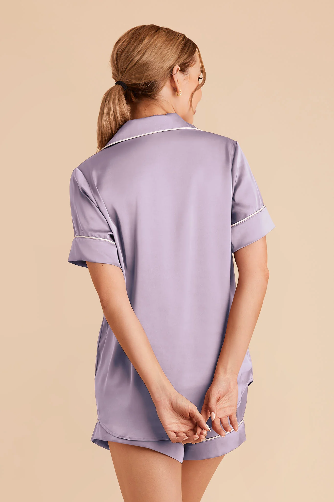 Jonny Matte Satin Pajama Set - Dusty Lilac - Image 7