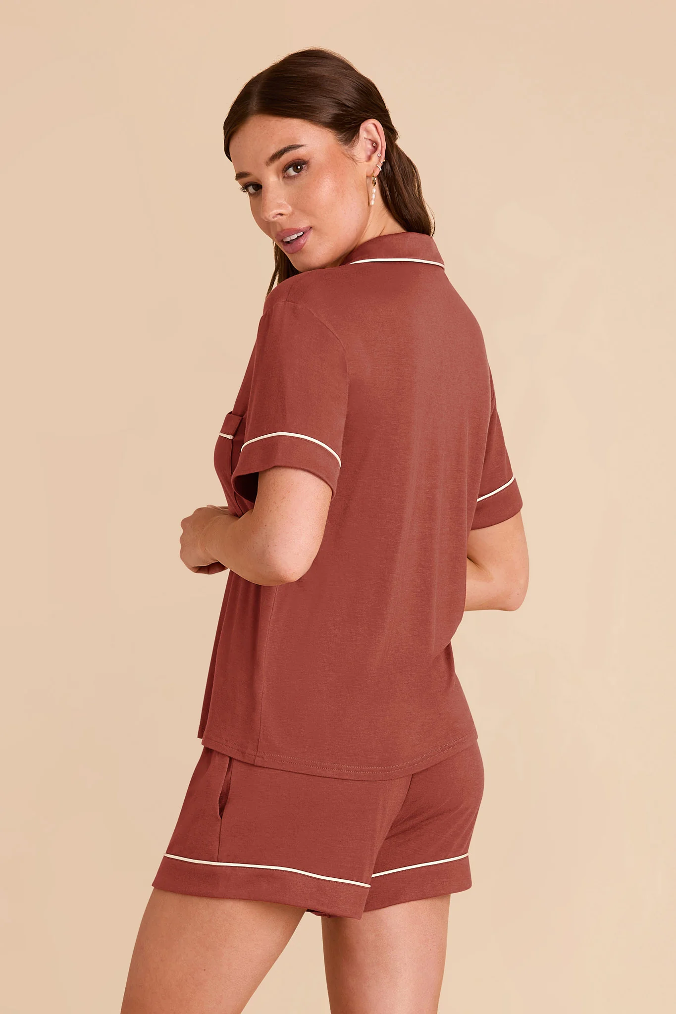 Jonny Bamboo Pajama Set - Auburn - Image 4