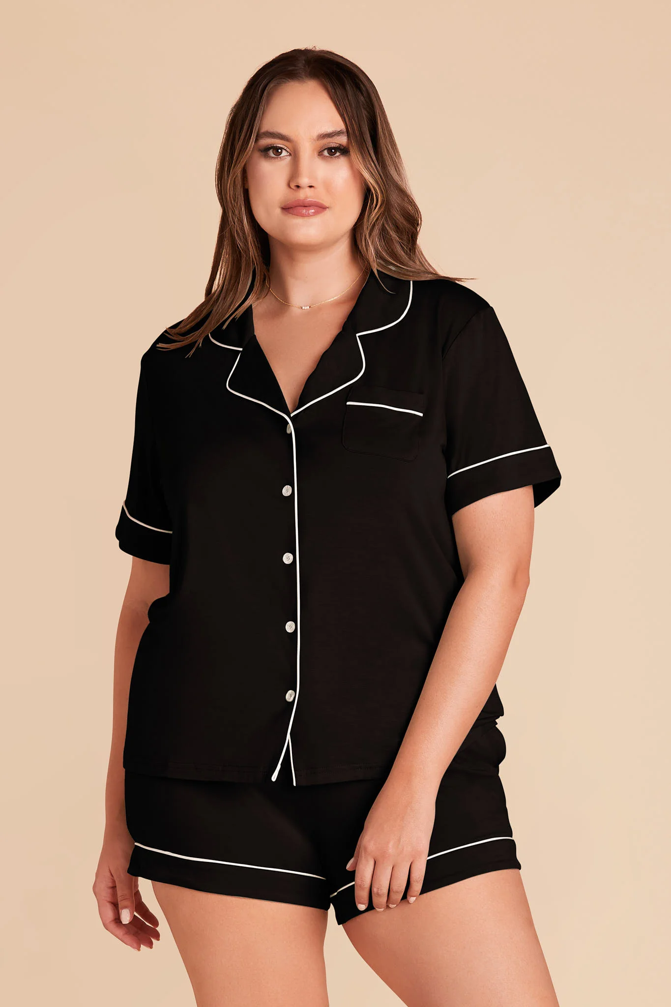 Jonny Bamboo Pajama Set - Black - Image 2