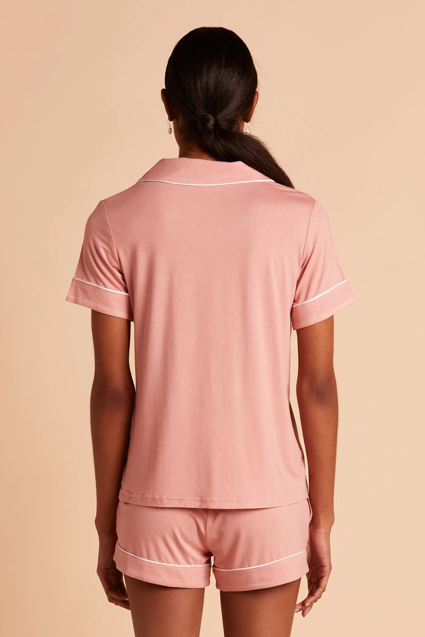 Jonny Bamboo Pajama Set - Dusty Rose - Image 5
