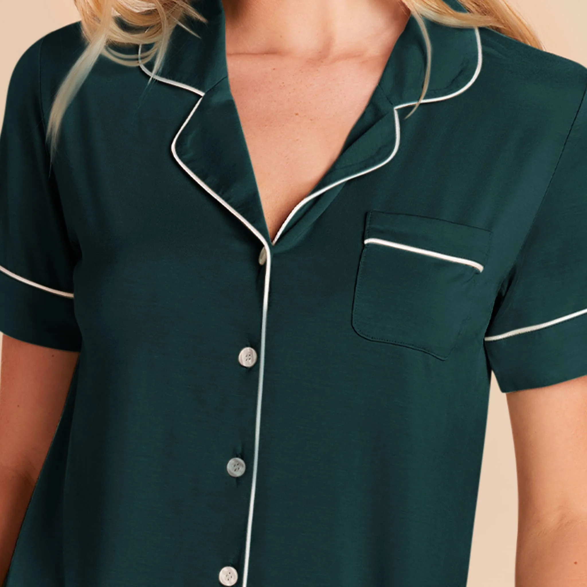 Jonny Bamboo Pajama Set - Emerald - Image 10