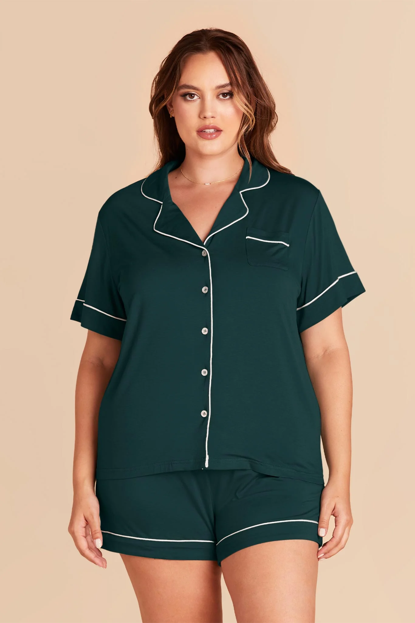 Jonny Bamboo Pajama Set - Emerald - Image 8