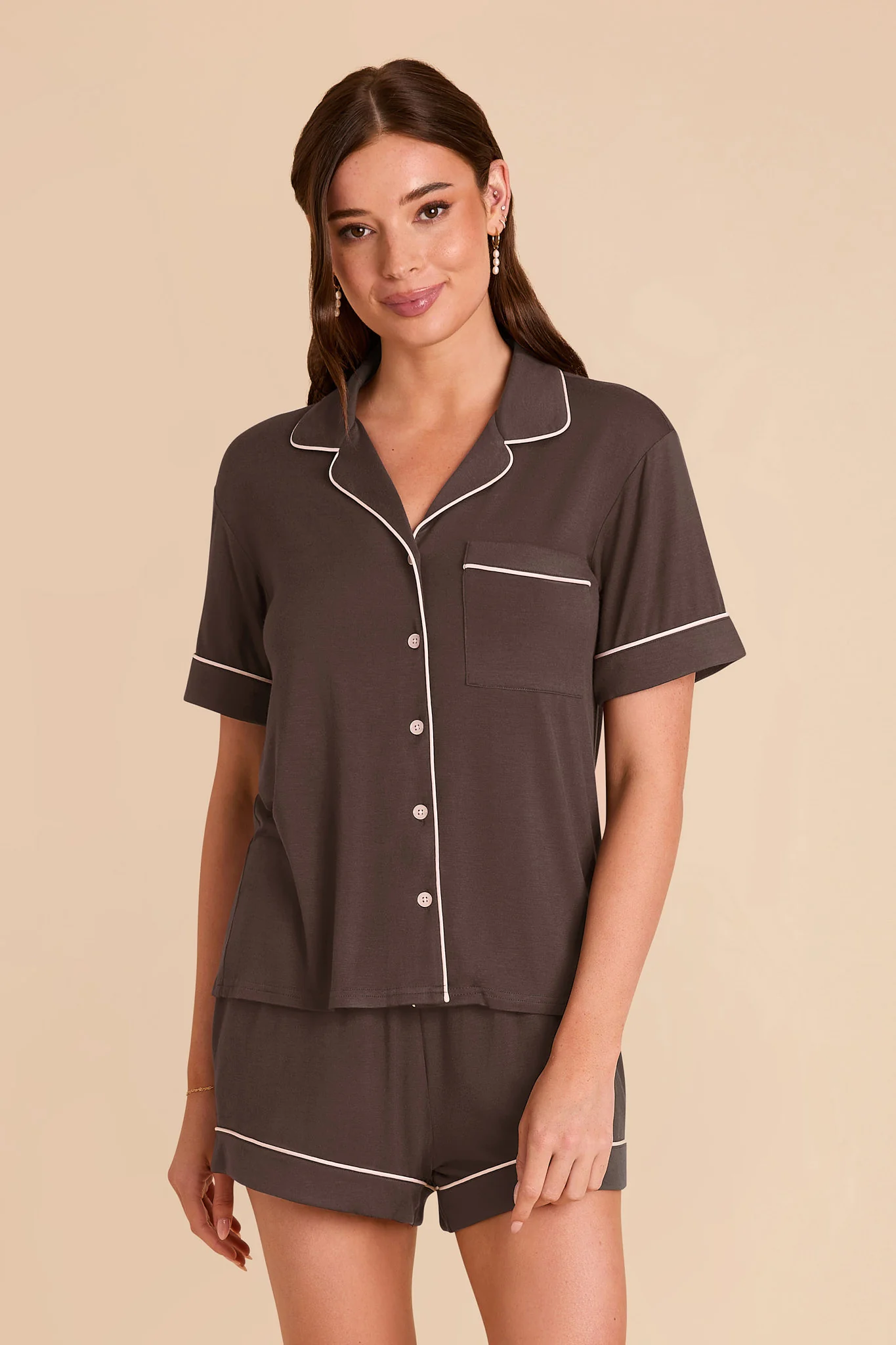 Jonny Bamboo Pajama Set - Espresso