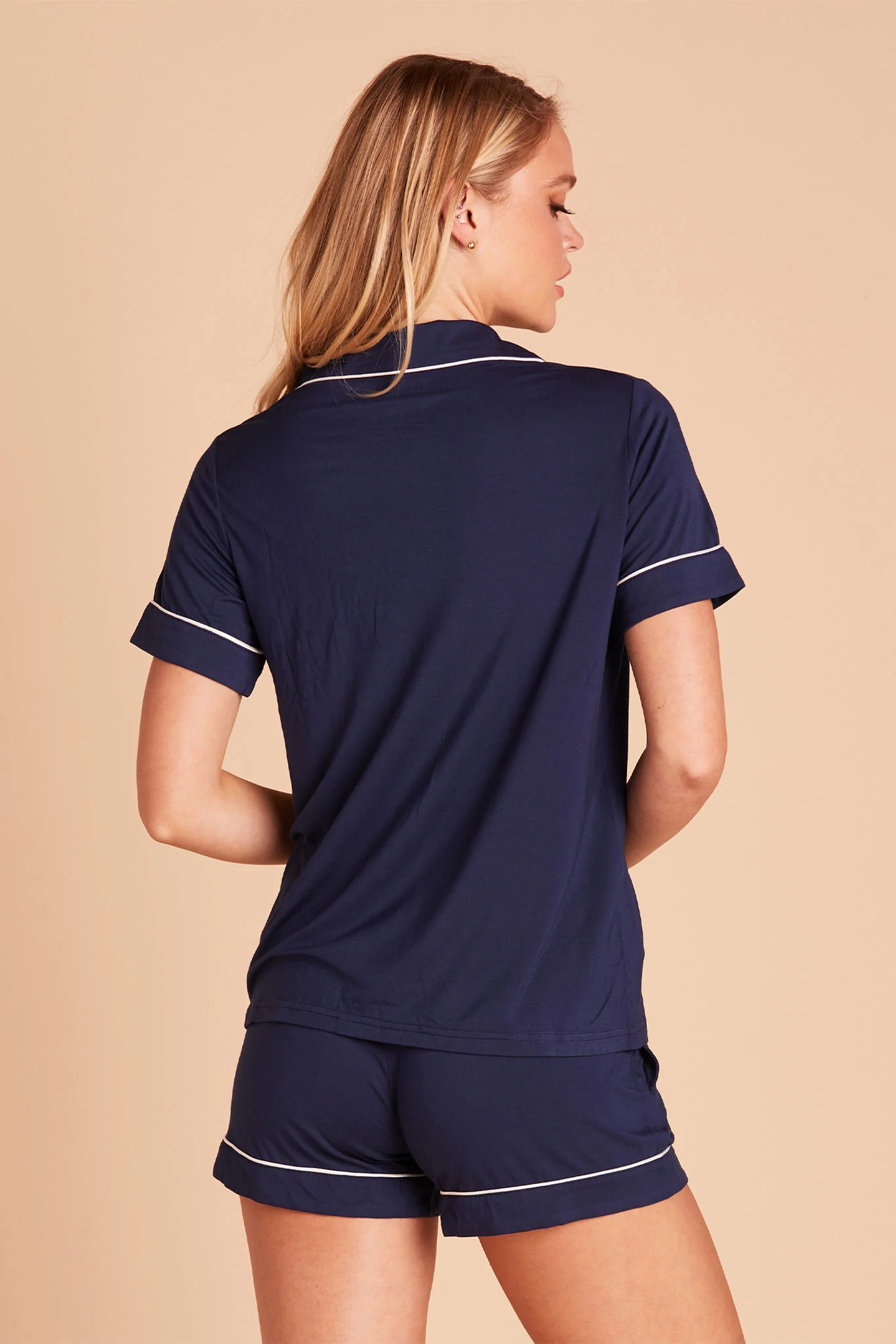 Jonny Bamboo Pajama Set - Navy - Image 7