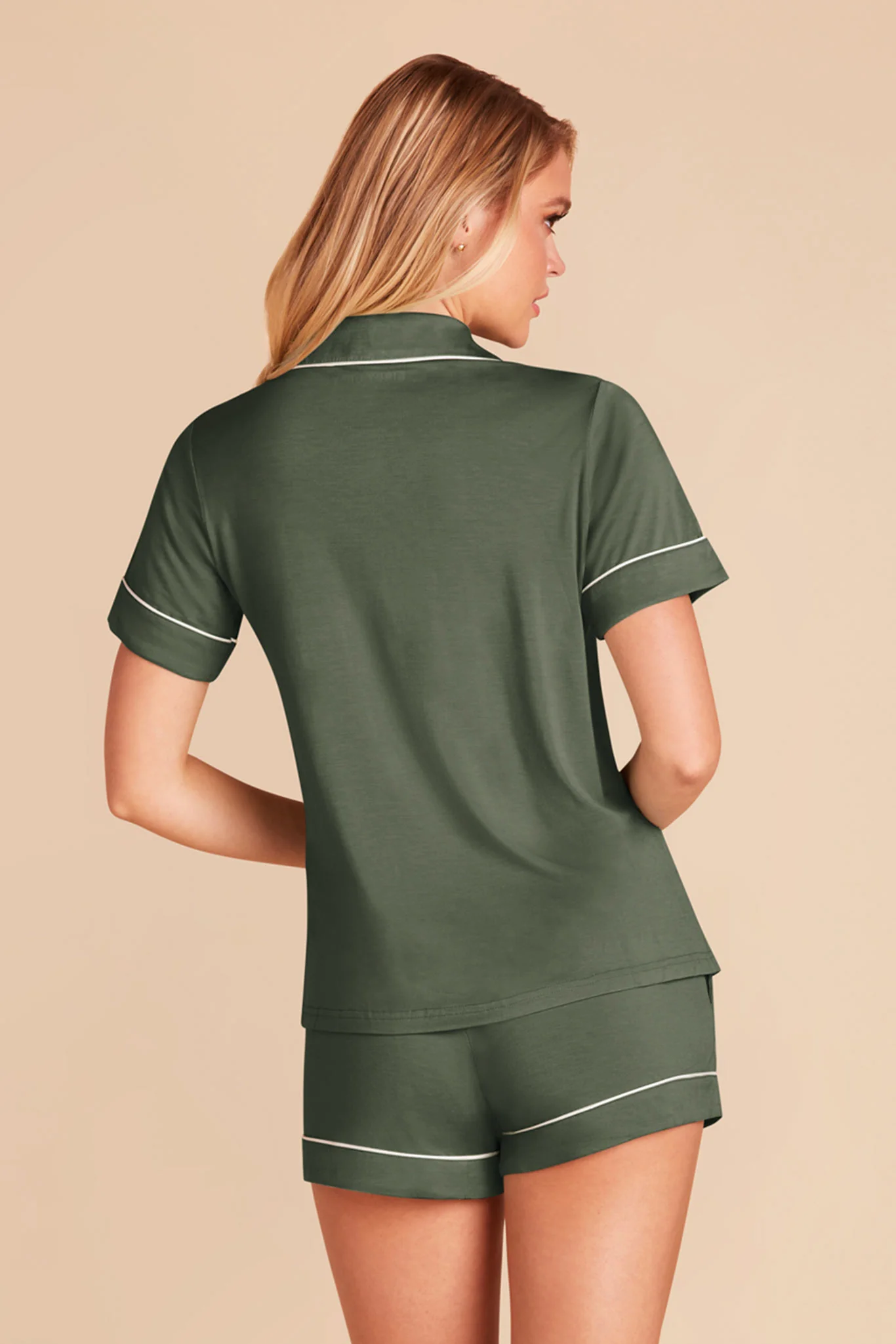 Jonny Bamboo Pajama Set - Olive - Image 6