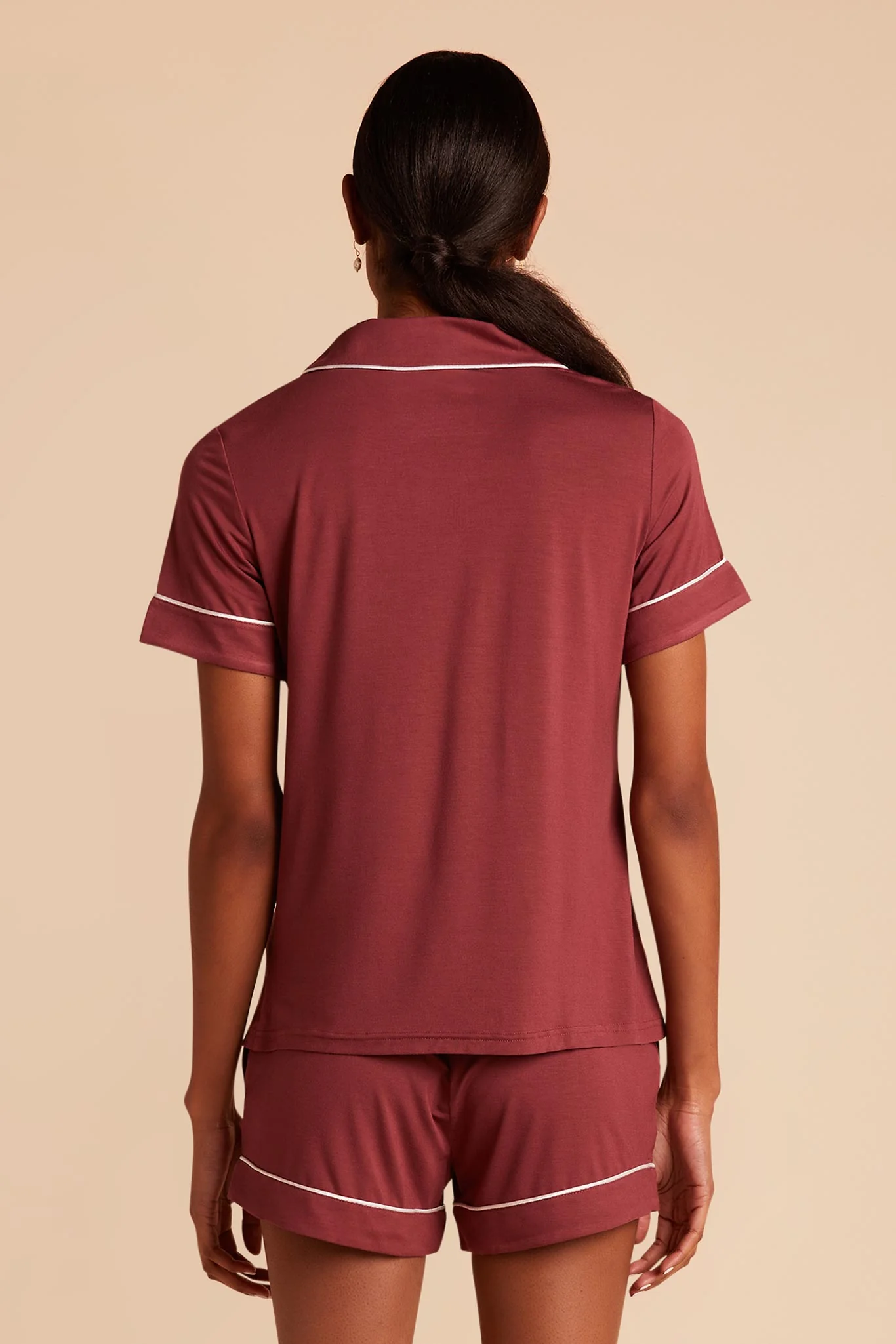 Jonny Bamboo Pajama Set - Rosewood - Image 6
