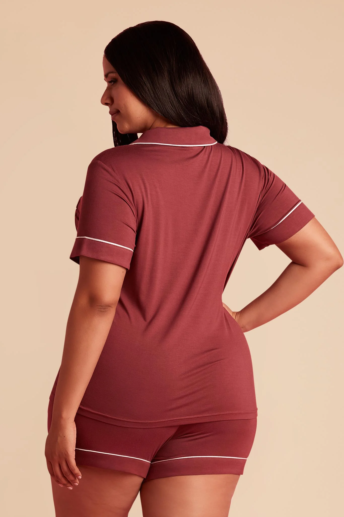 Jonny Bamboo Pajama Set - Rosewood - Image 7