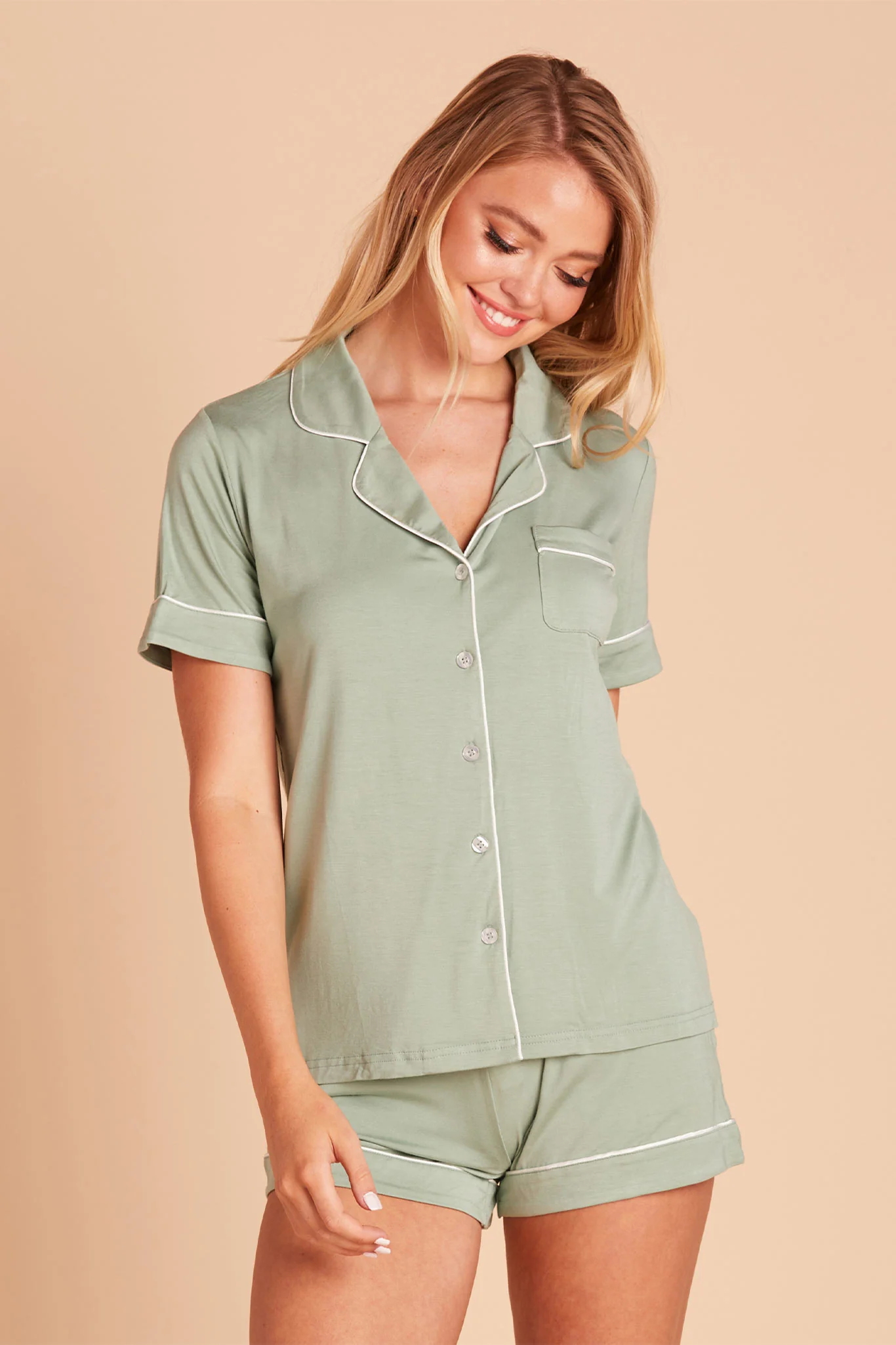 Jonny Bamboo Pajama Set - Sage - Image 4