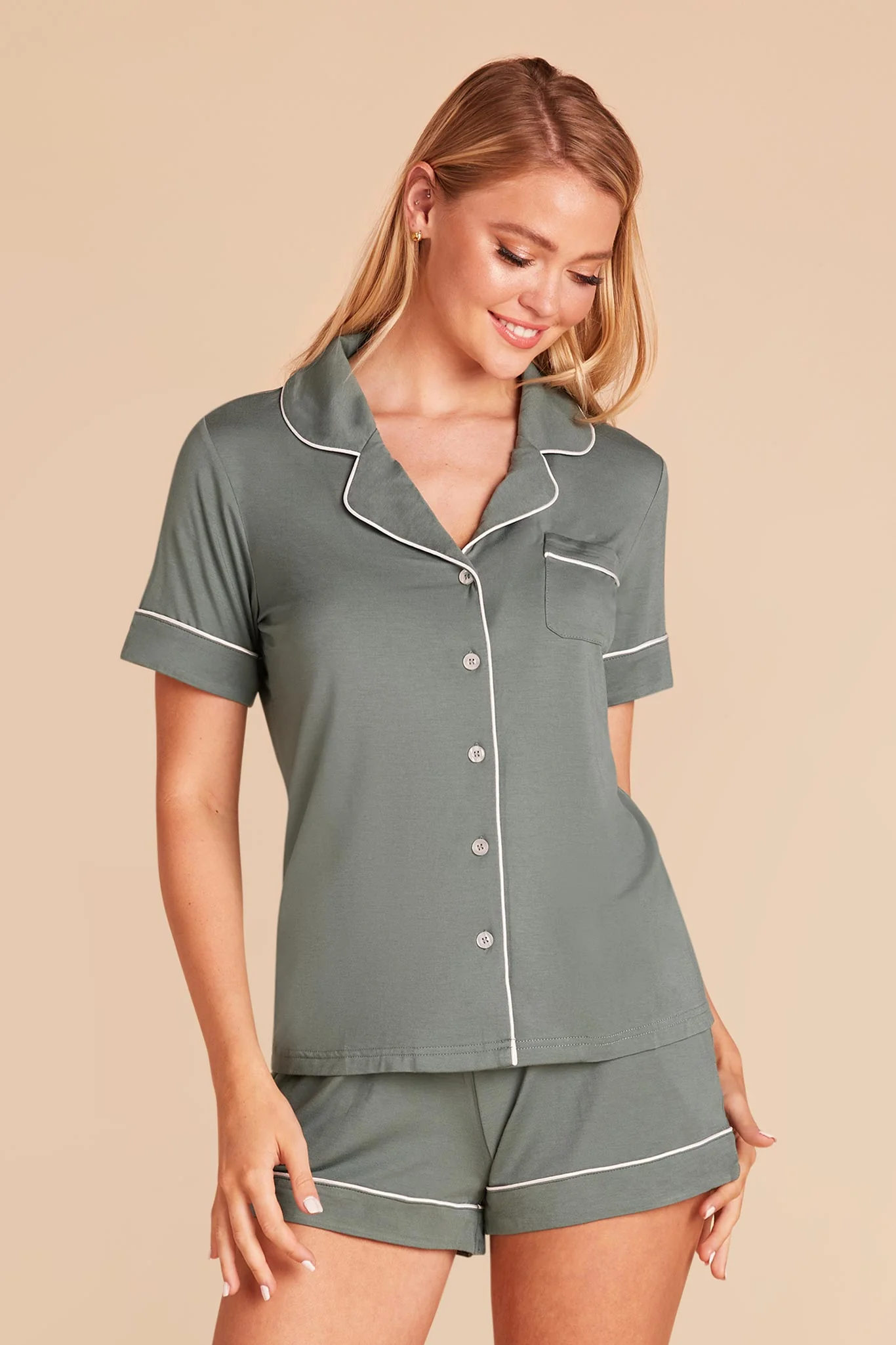 Jonny Bamboo Pajama Set - Sea Glass - Image 3