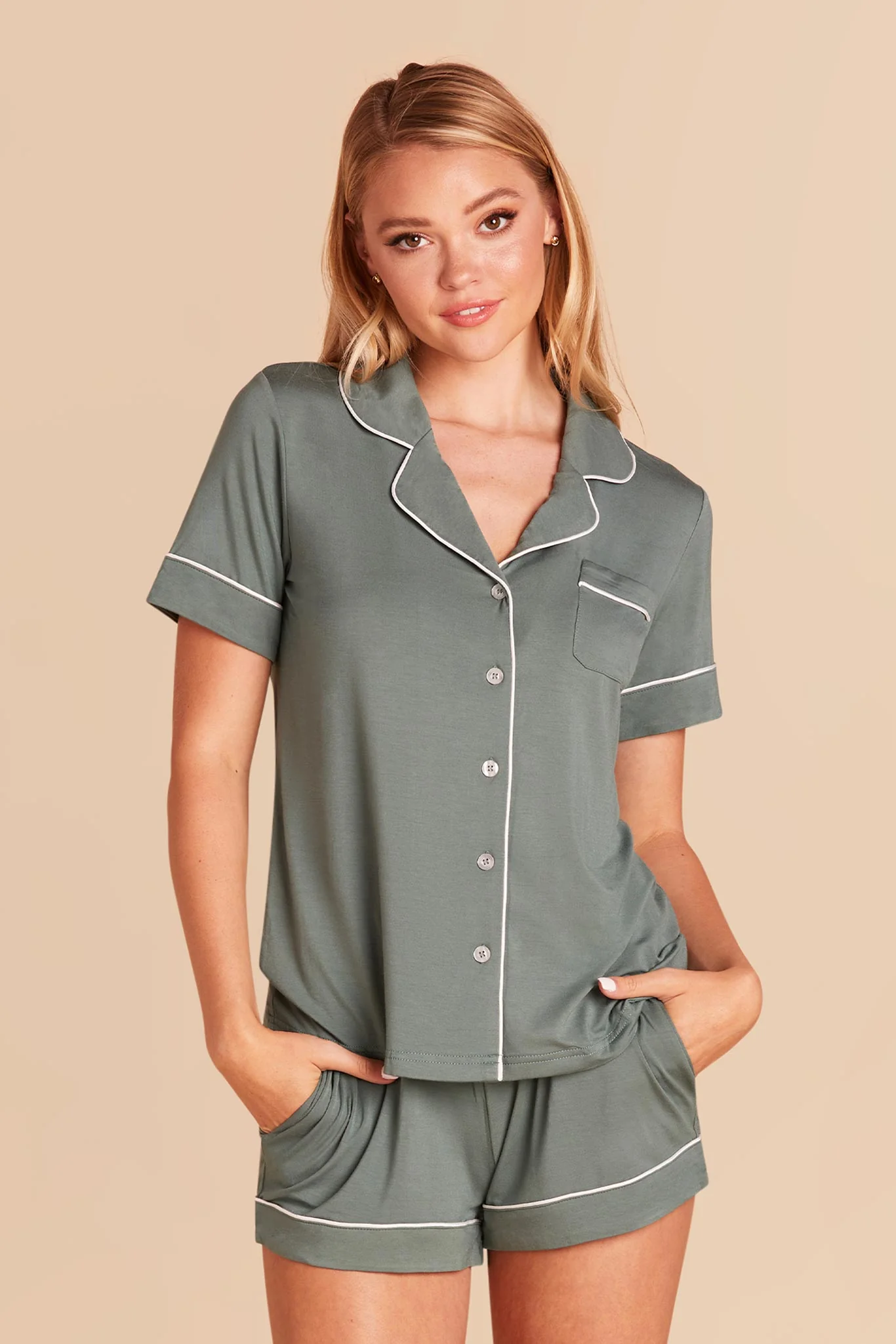 Jonny Bamboo Pajama Set - Sea Glass - Image 4
