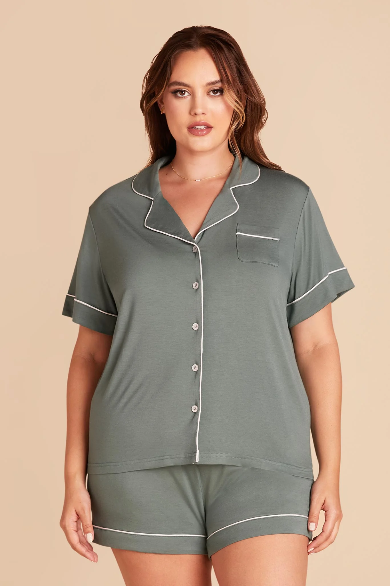 Jonny Bamboo Pajama Set - Sea Glass - Image 8