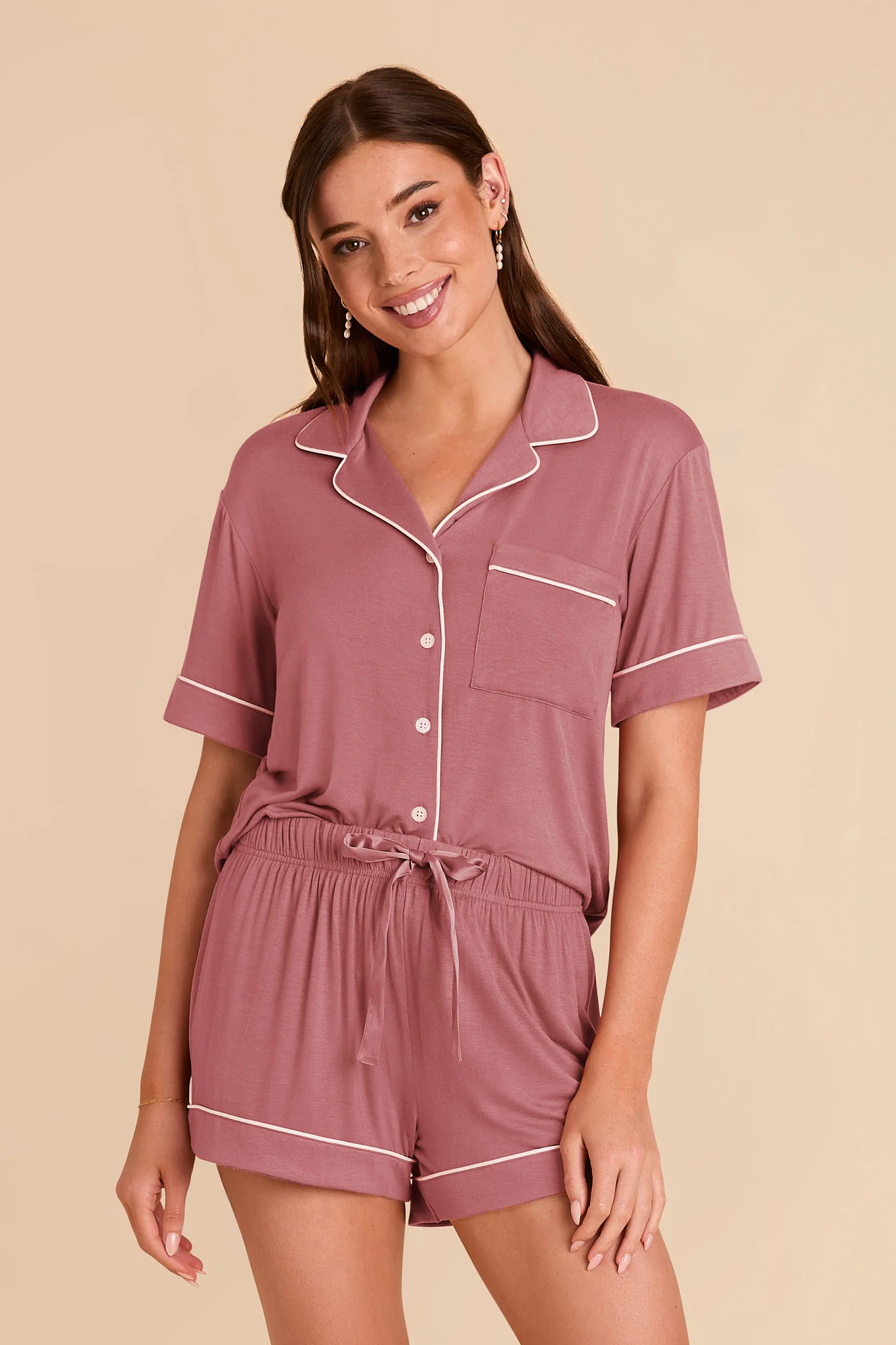 Jonny Bamboo Pajama Set - Wild Rose