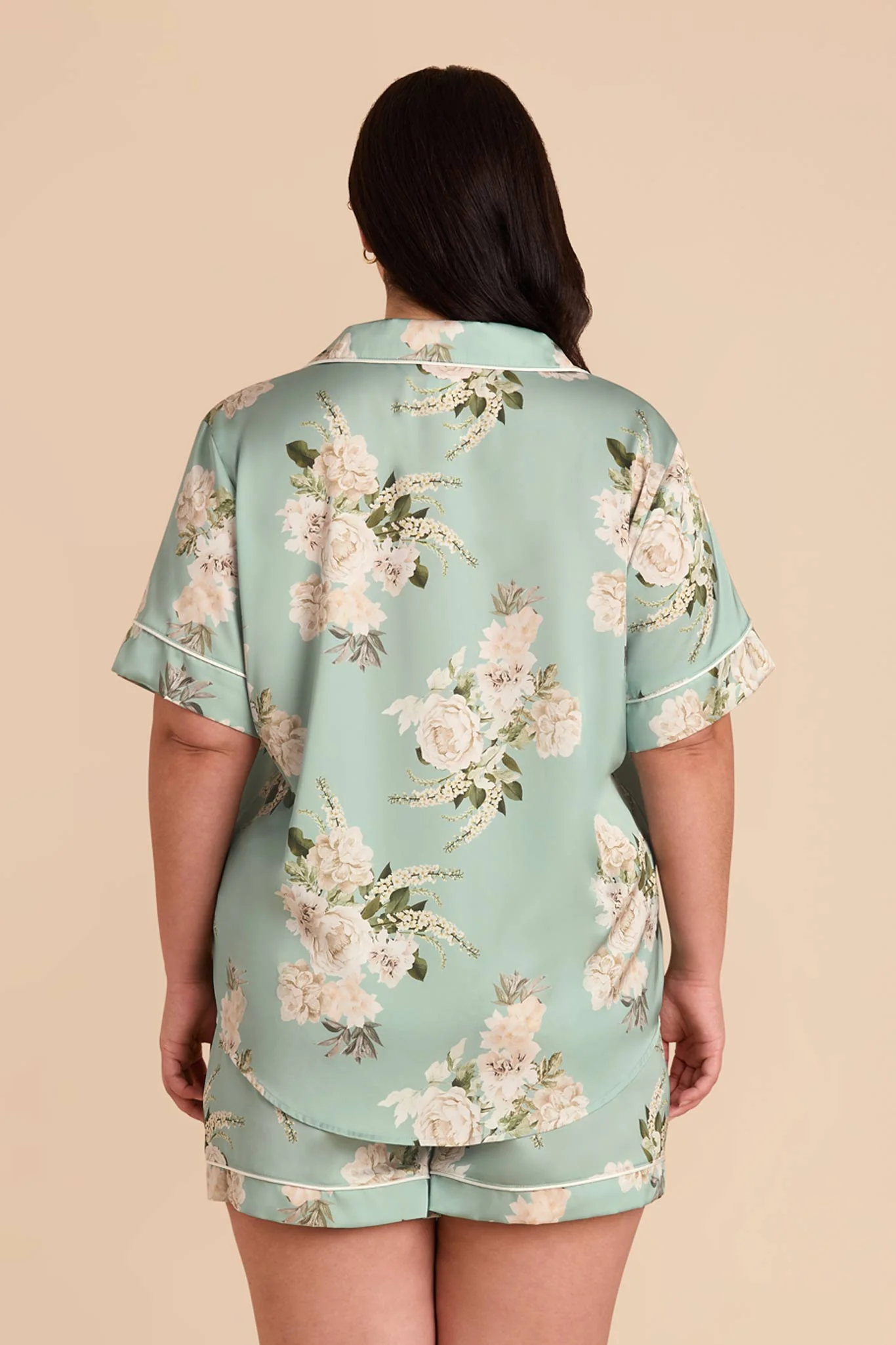 Jonny Matte Satin Pajama Set - Sage Garden Bloom - Image 16