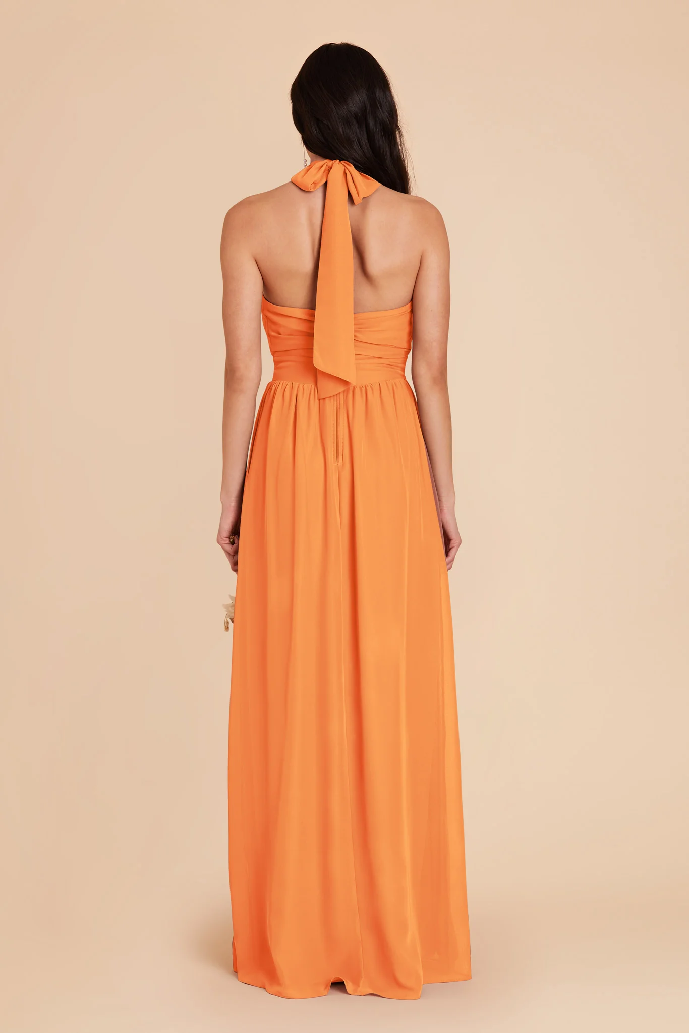 Joyce Chiffon Dress - Apricot - Image 5