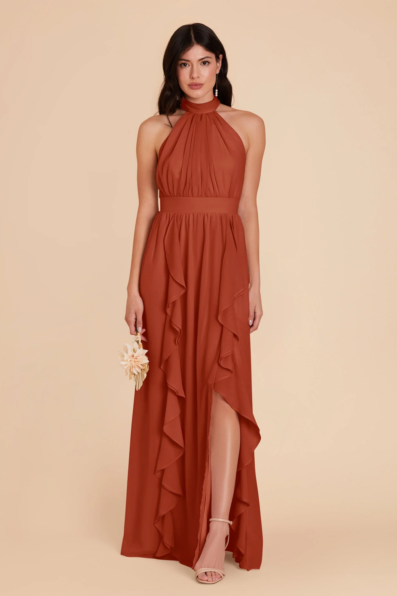 Joyce Chiffon Dress - Auburn