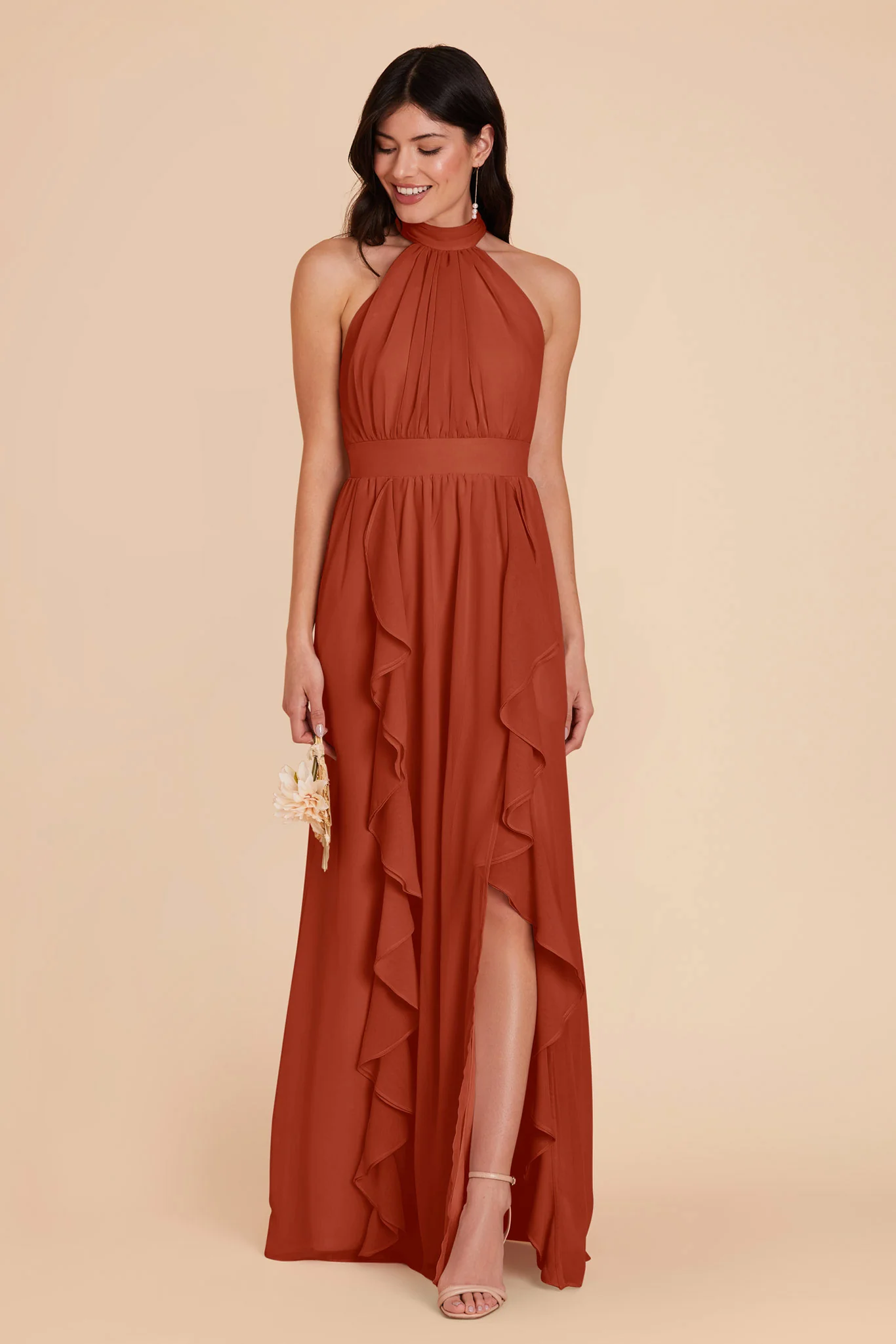 Joyce Chiffon Dress - Auburn - Image 3