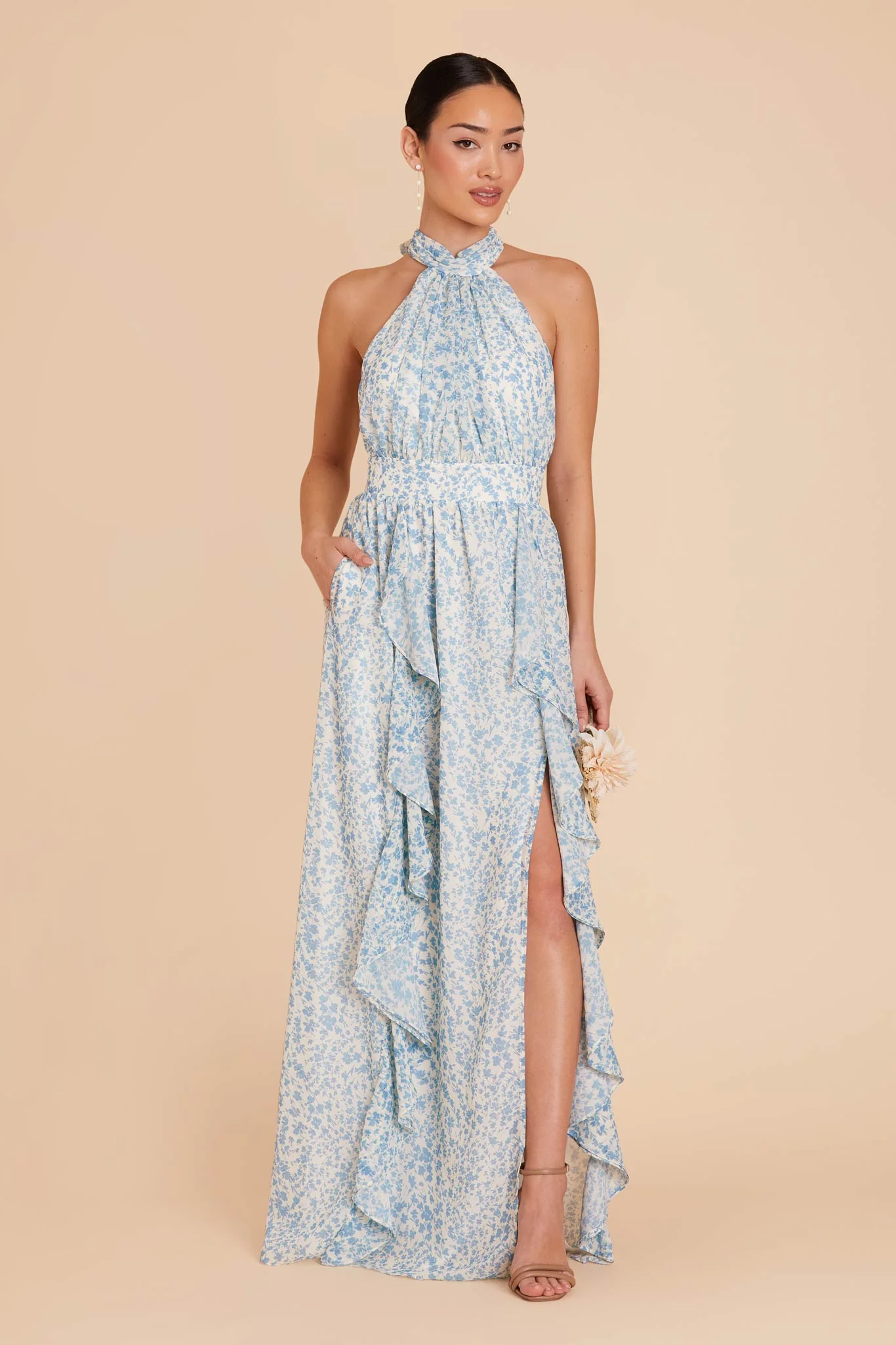 Joyce Chiffon Dress - Blue Dreamy Ditsy - Image 4