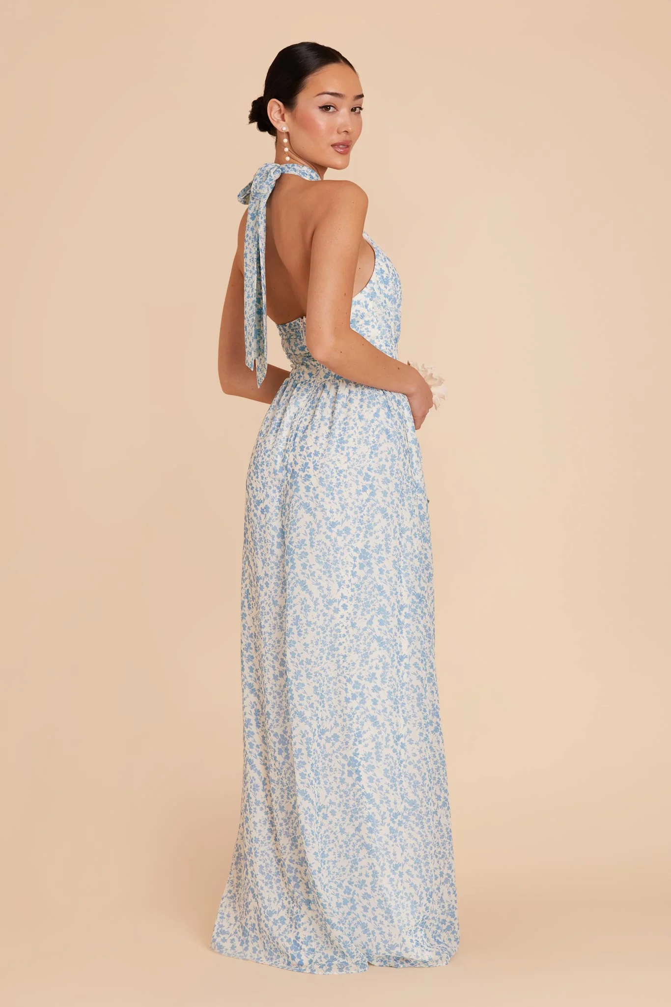 Joyce Chiffon Dress - Blue Dreamy Ditsy - Image 5