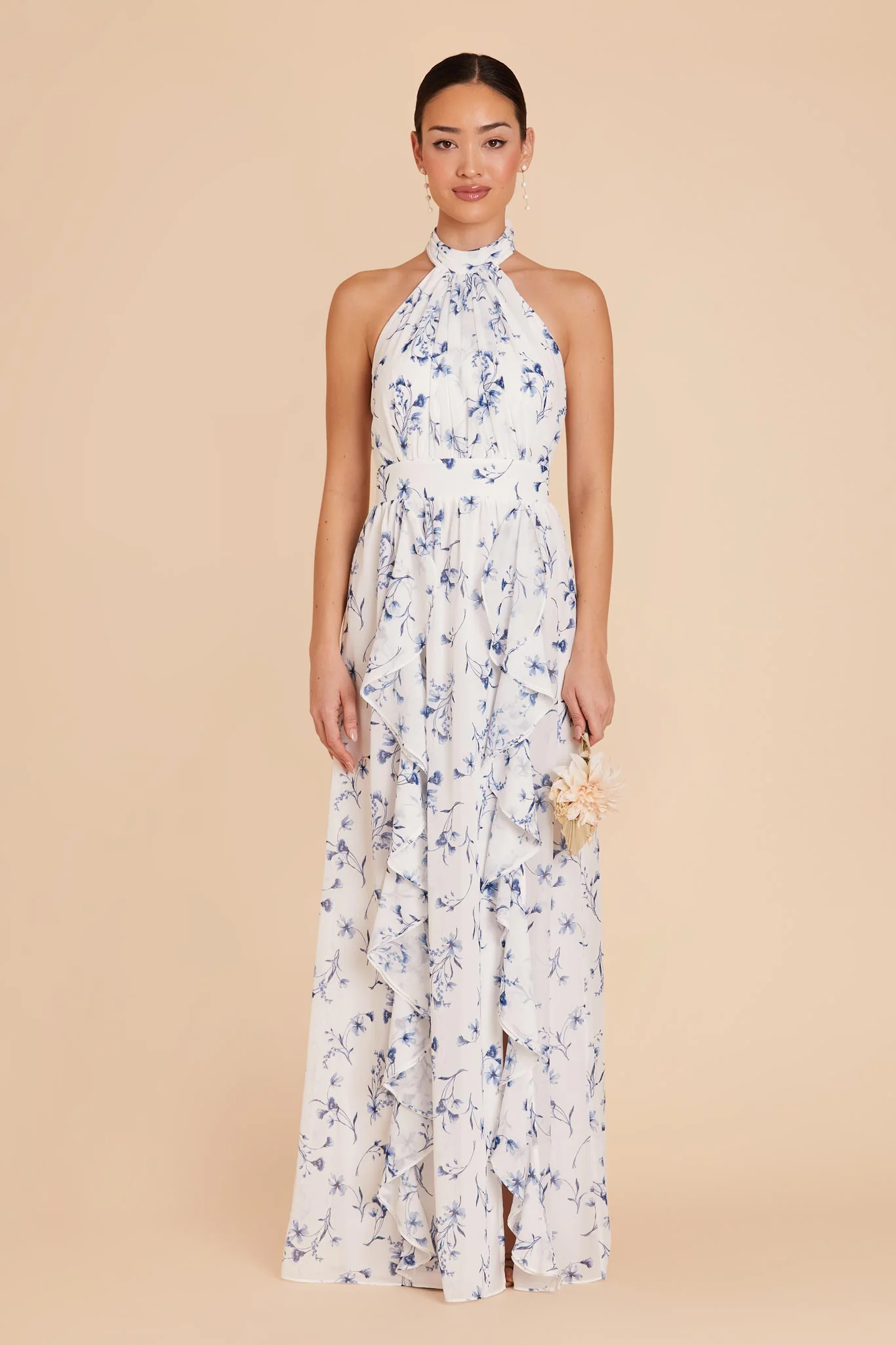 Joyce Chiffon Dress - Blue Le Fleur - Image 3