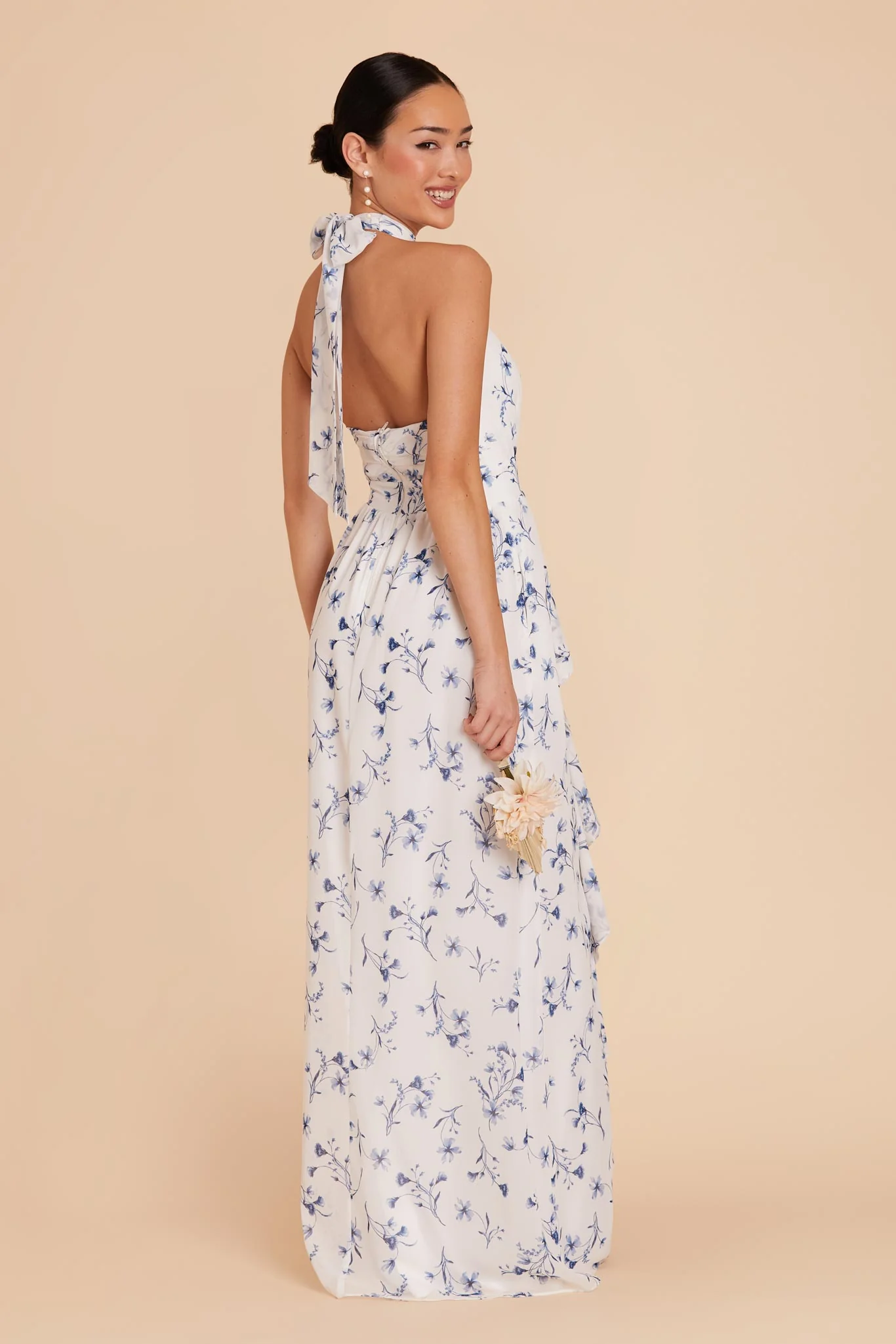 Joyce Chiffon Dress - Blue Le Fleur - Image 7