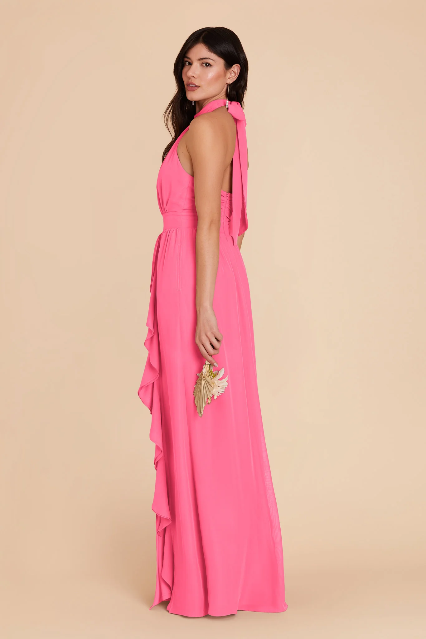 Joyce Chiffon Dress - Bon Bon Pink - Image 5
