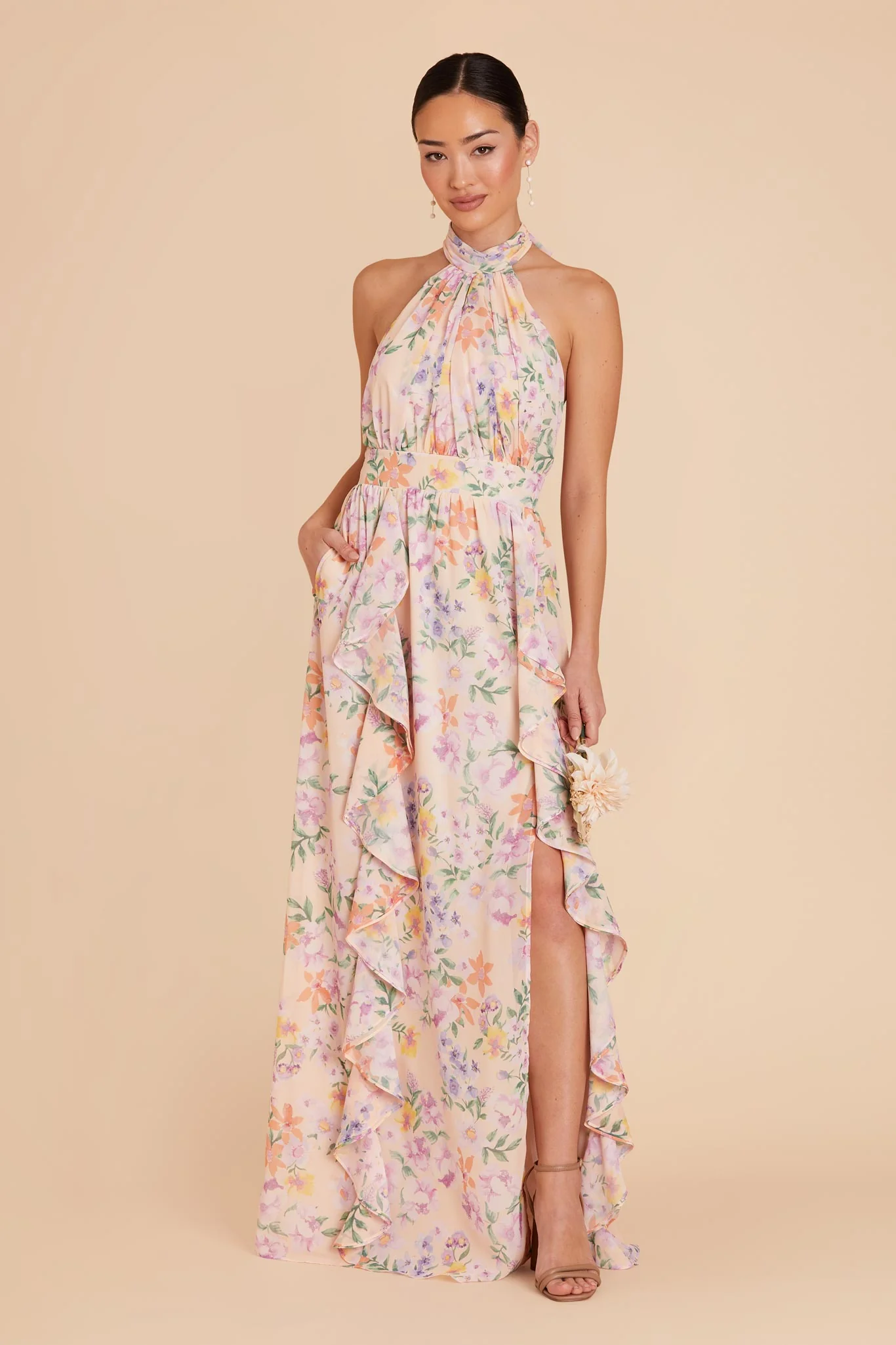Joyce Chiffon Dress - Botanical Blooms - Image 4