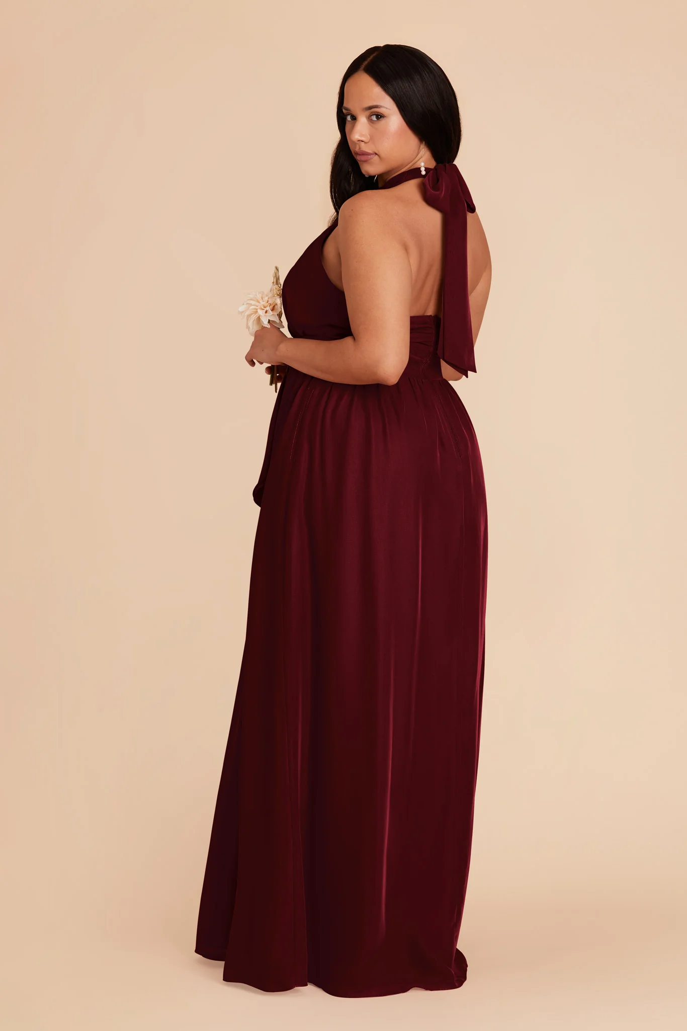 Joyce Chiffon Dress - Cabernet - Image 8