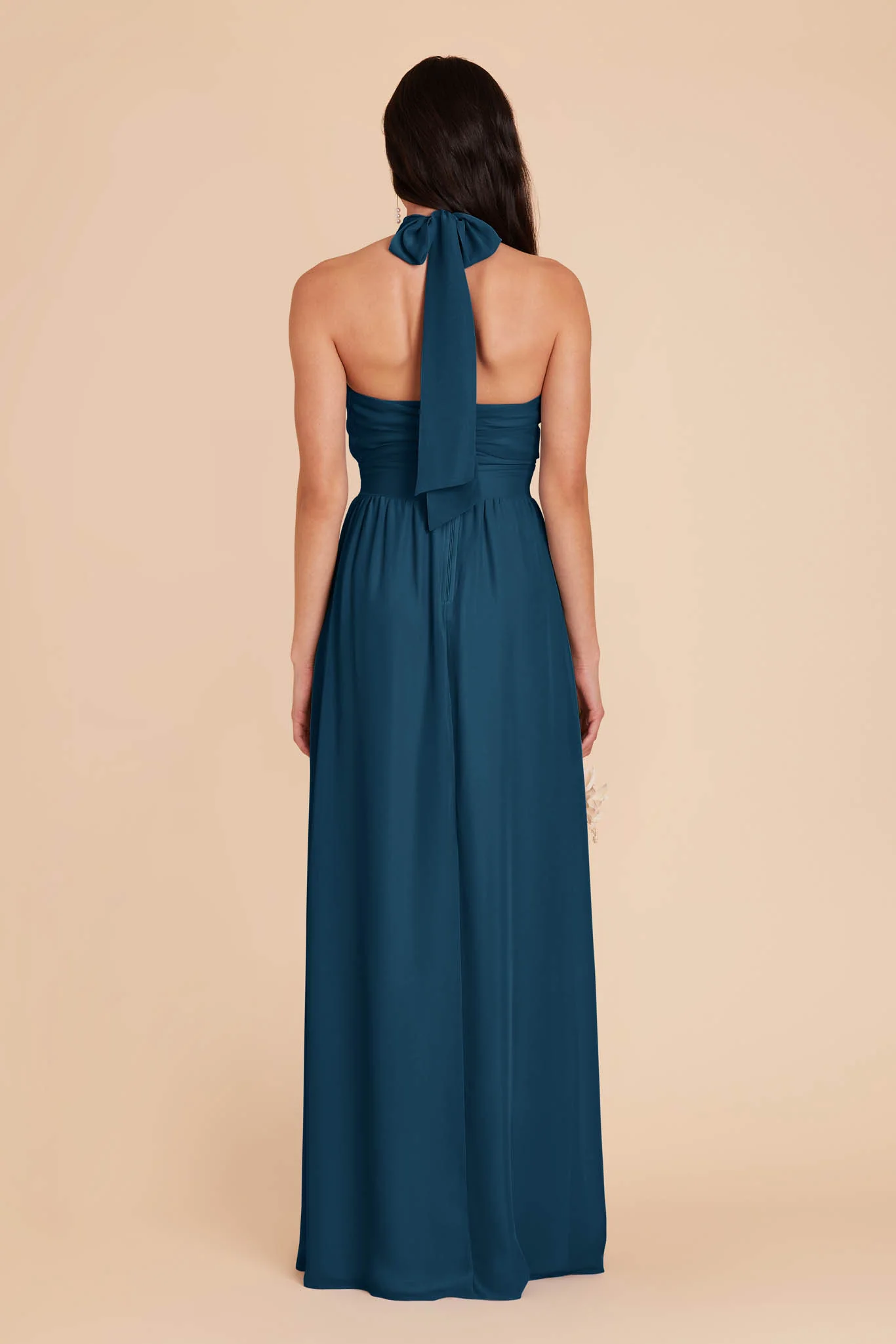 Joyce Chiffon Dress - Dark Teal - Image 5