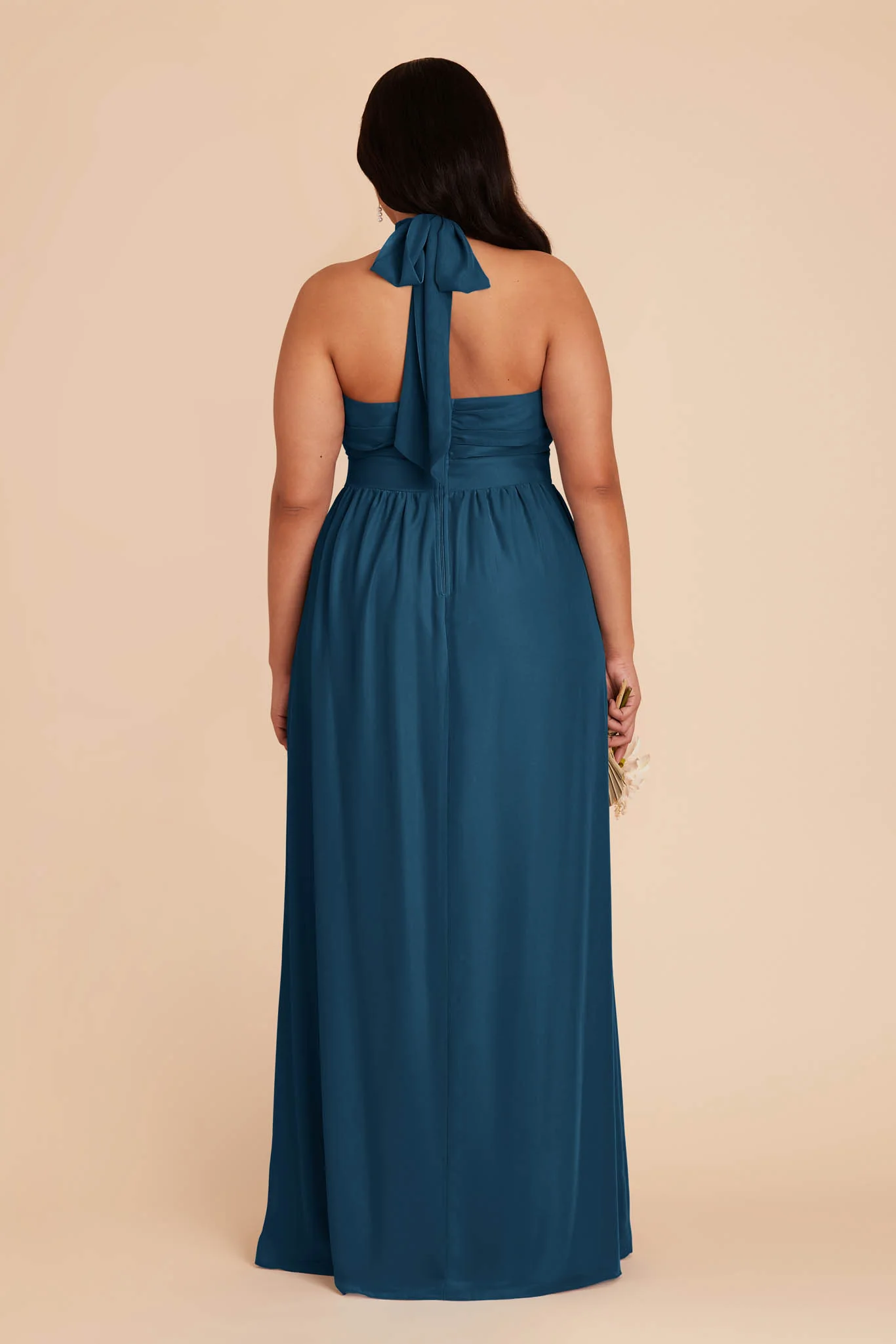 Joyce Chiffon Dress - Dark Teal - Image 7