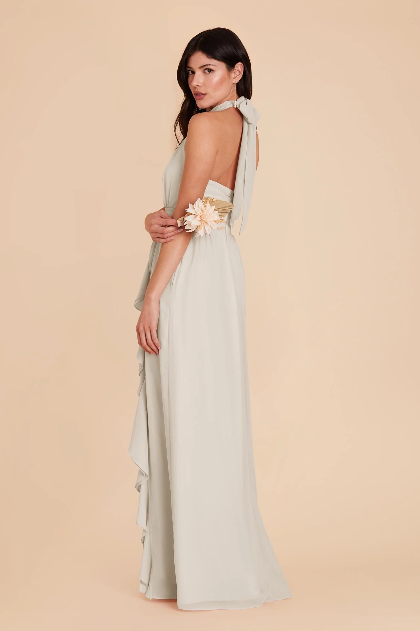 Joyce Chiffon Dress - Dove Gray - Image 5
