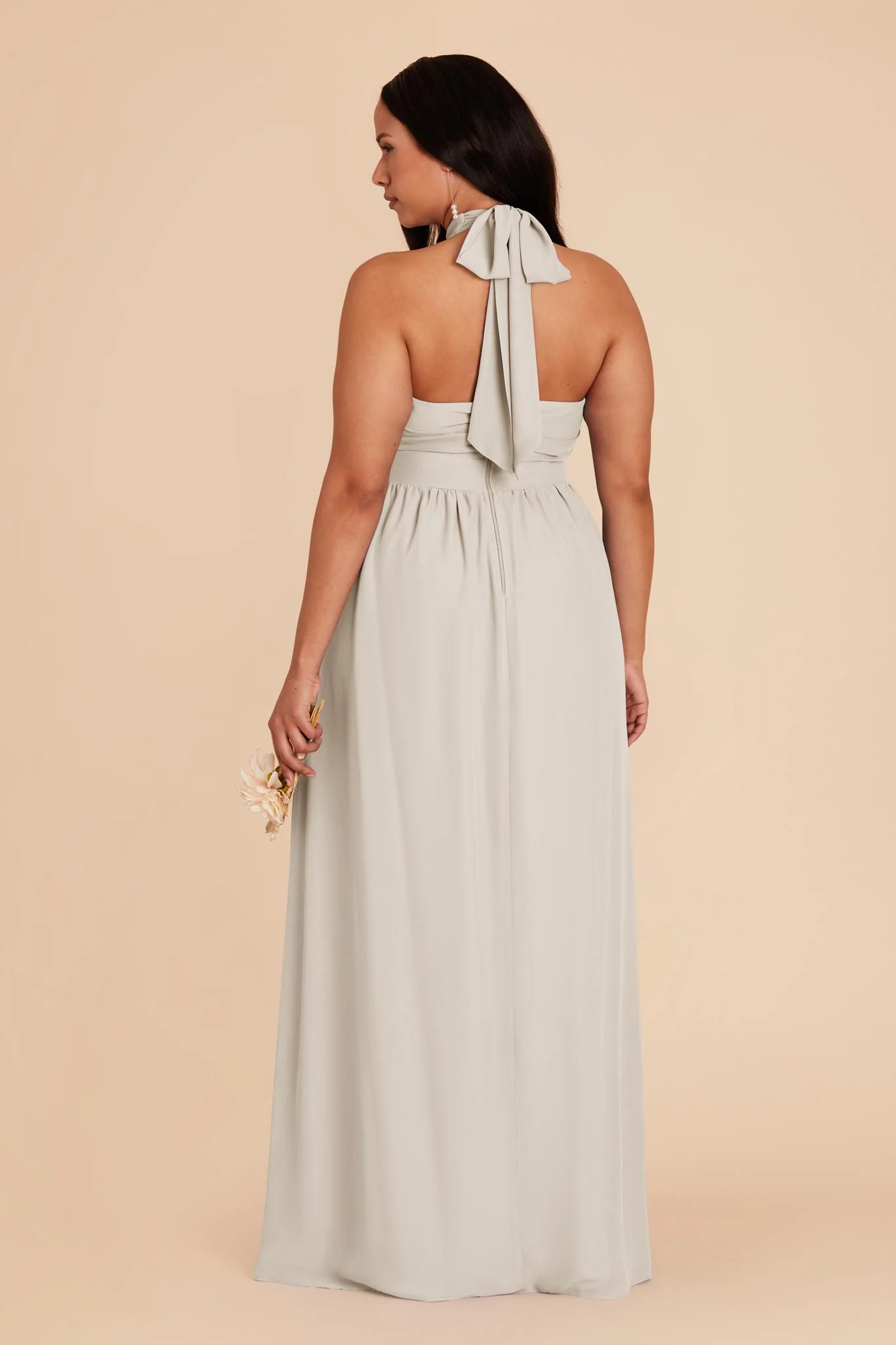 Joyce Chiffon Dress - Dove Gray - Image 9
