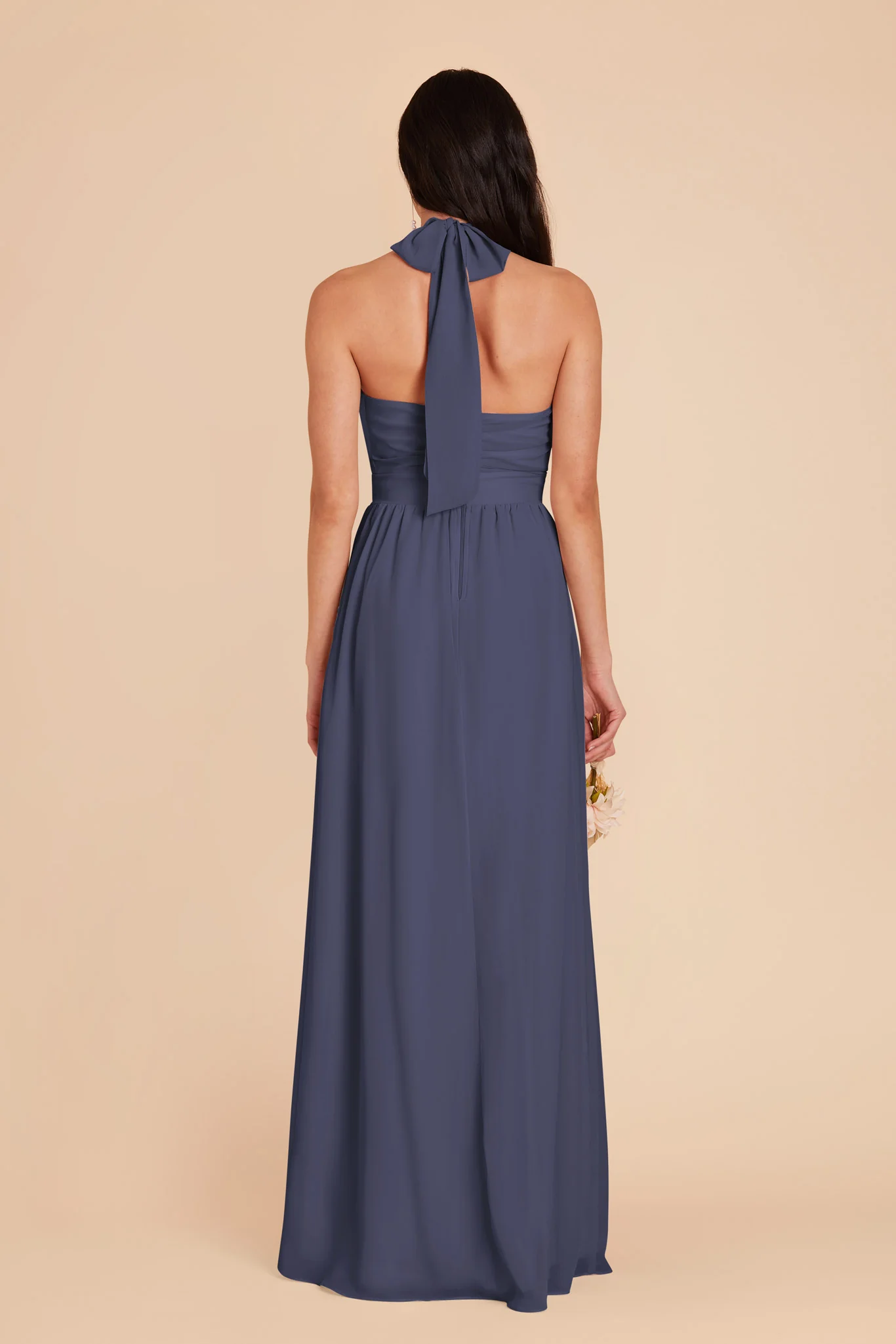 Joyce Chiffon Dress - Dusk Blue - Image 7