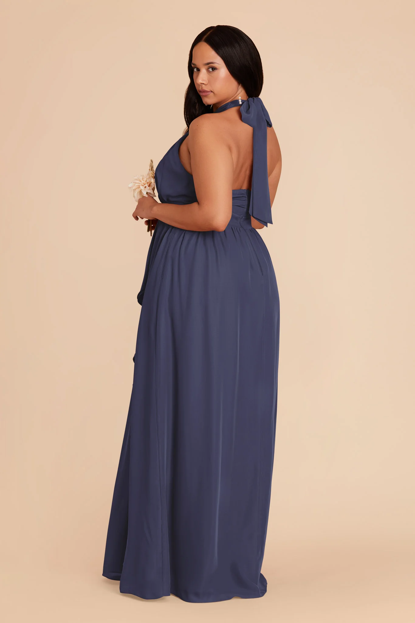 Joyce Chiffon Dress - Dusk Blue - Image 9