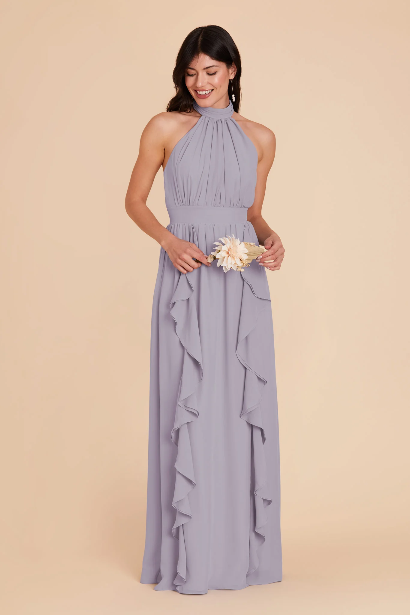 Joyce Chiffon Dress - Dusty Lilac - Image 3