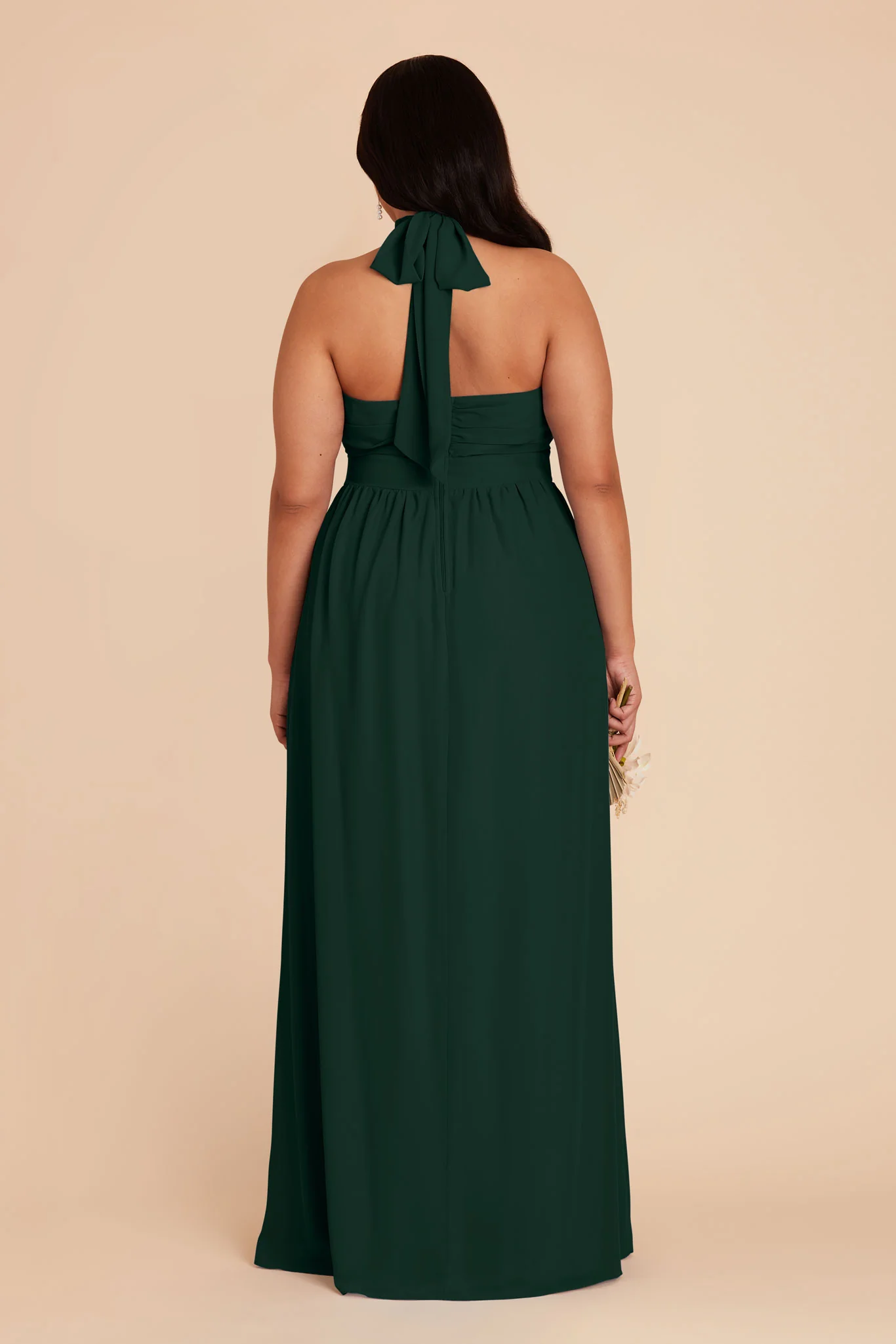 Joyce Chiffon Dress - Emerald - Image 9