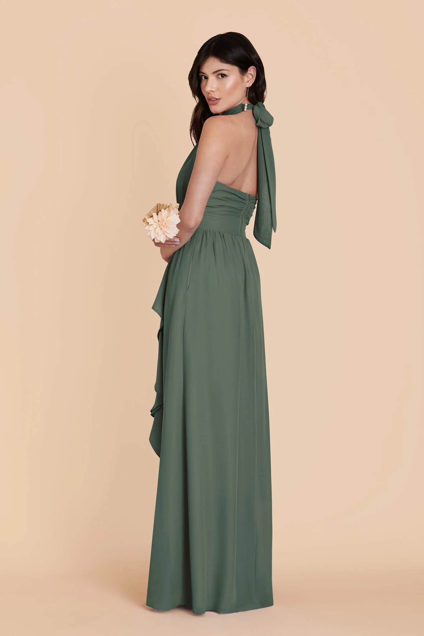 Joyce Chiffon Dress - Eucalyptus - Image 4