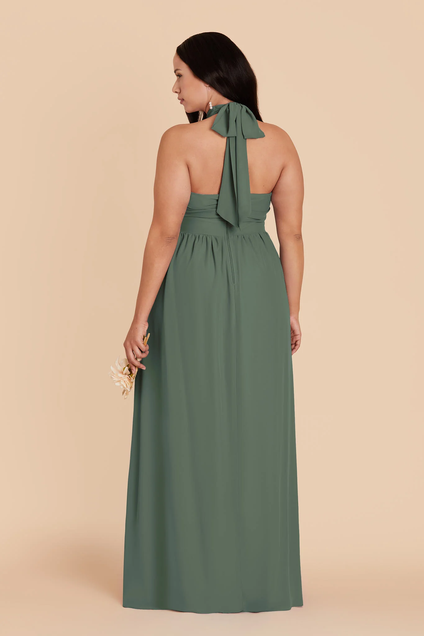 Joyce Chiffon Dress - Eucalyptus - Image 6