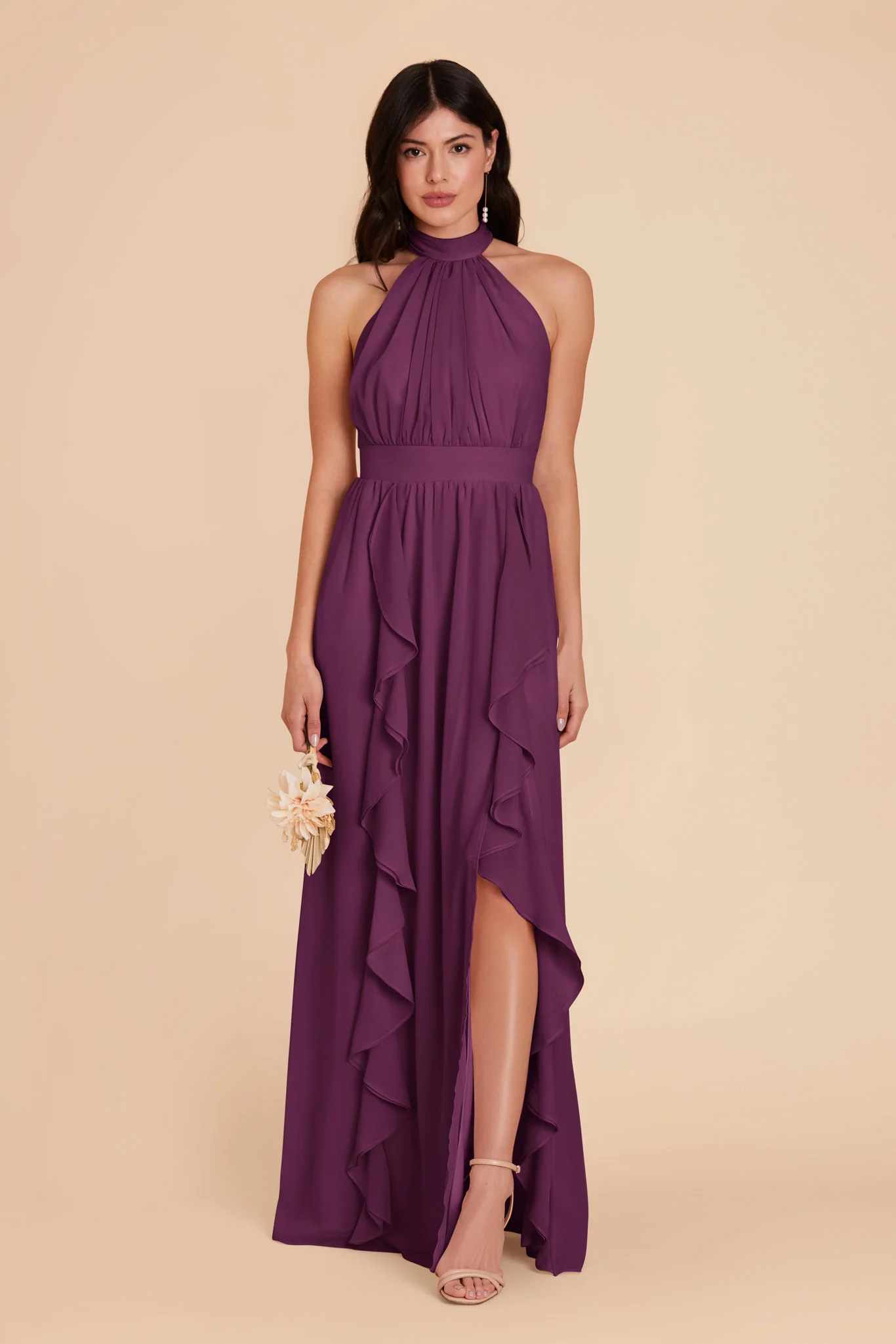 Joyce Chiffon Dress - Fig