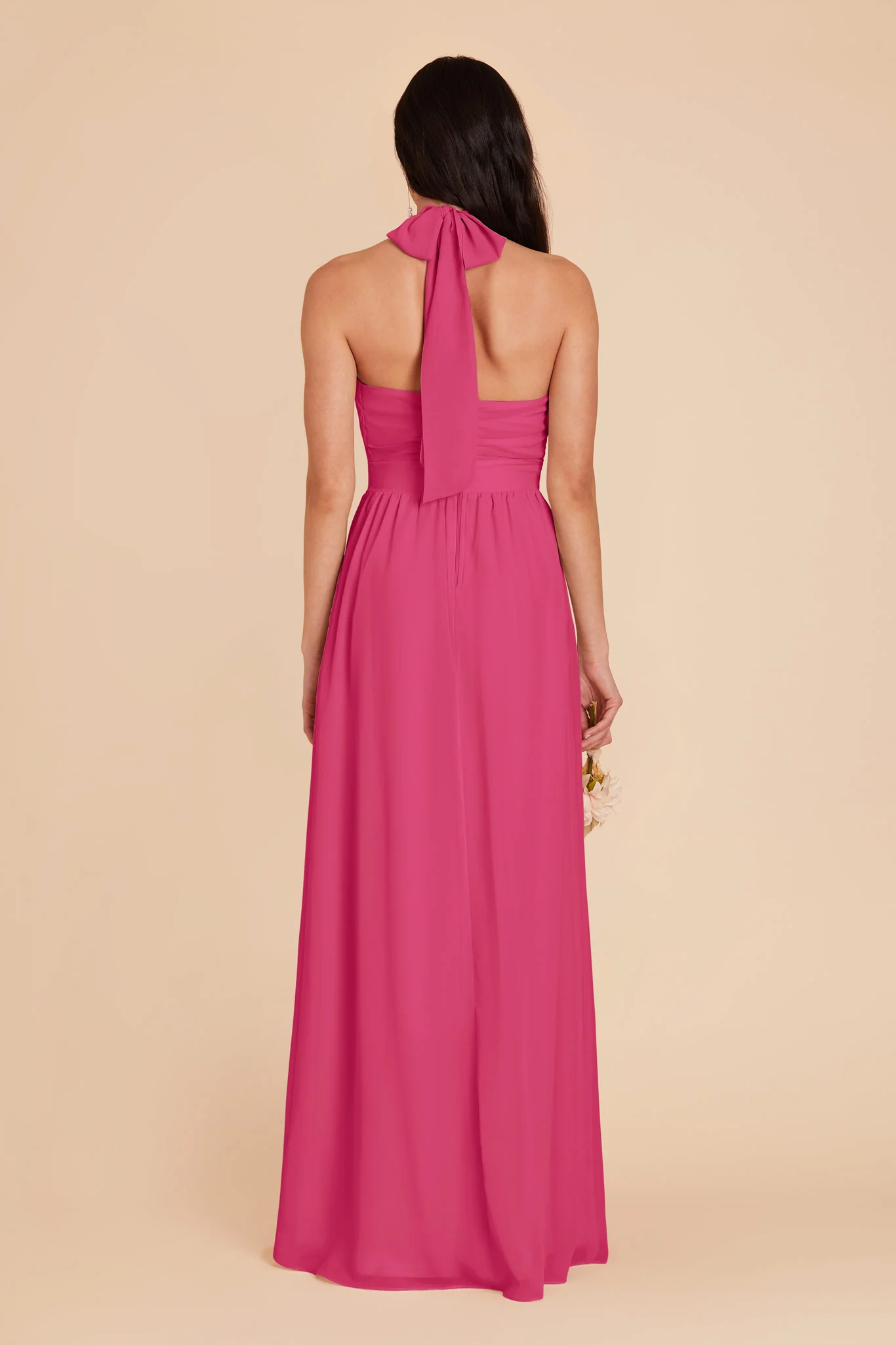 Joyce Chiffon Dress - Fuchsia - Image 7