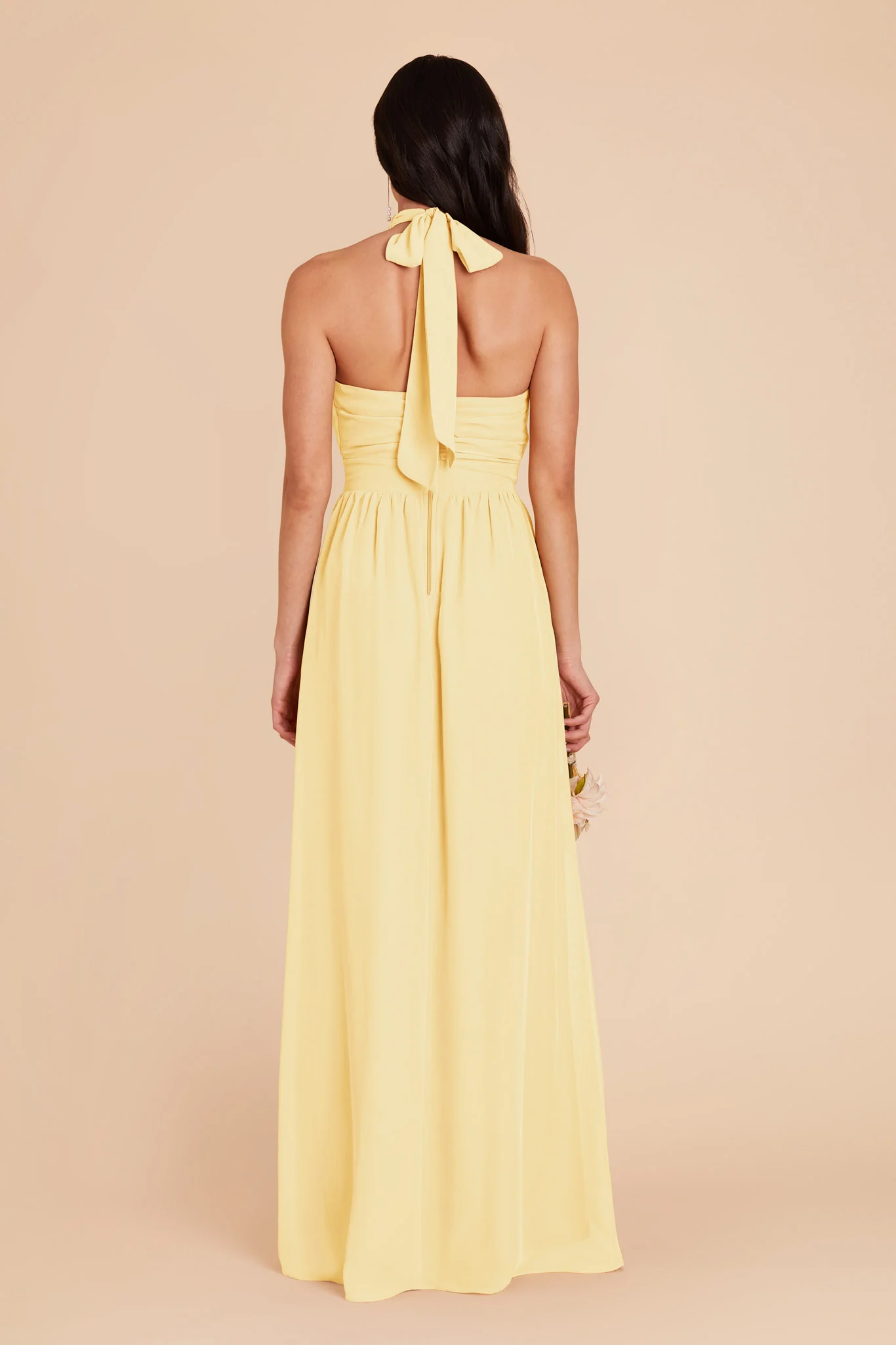 Joyce Chiffon Dress - Lemon Sorbet - Image 5